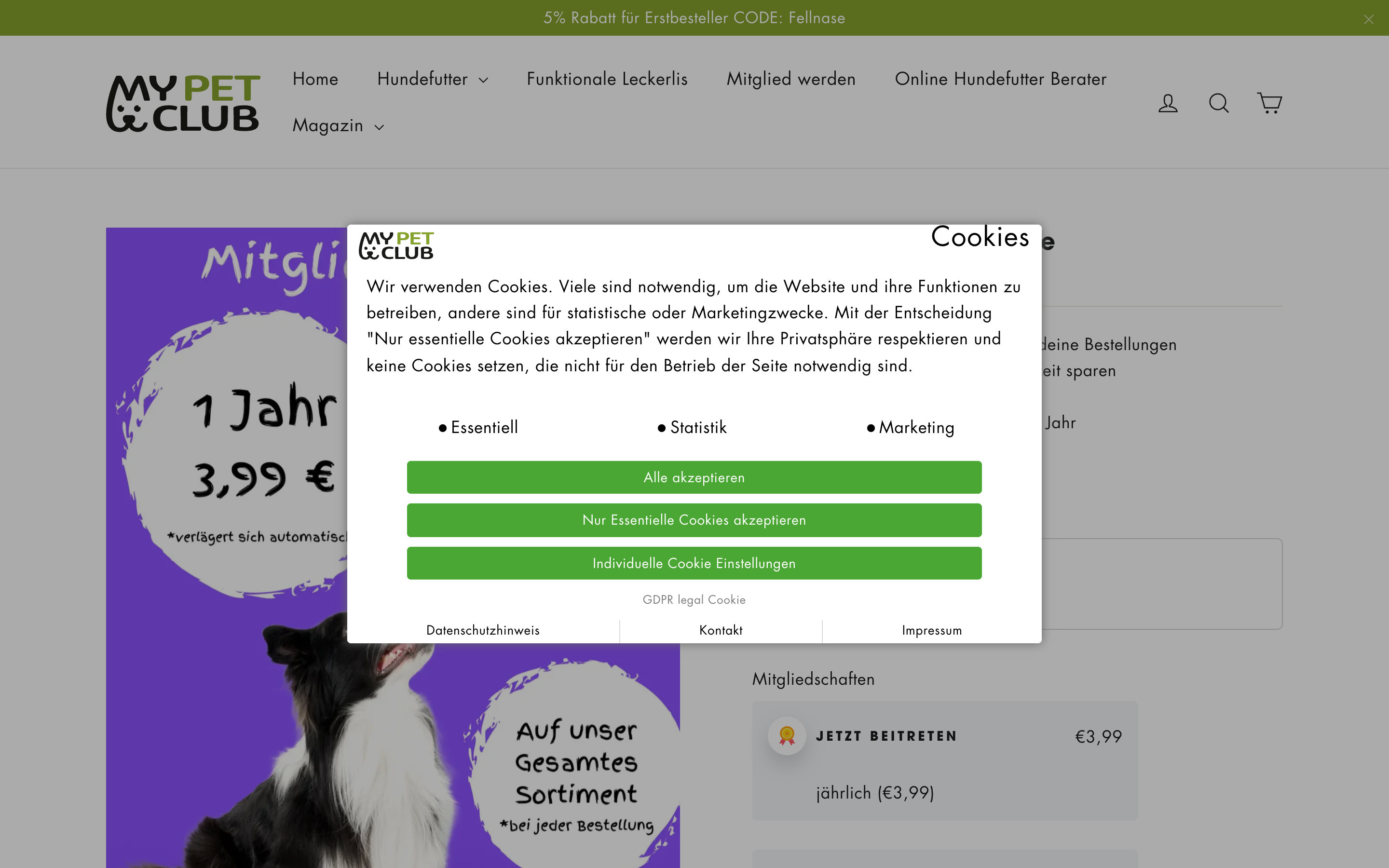 Von WordPress/WooCommerce zu Shopify - mypetclub.de  screenshot 4
