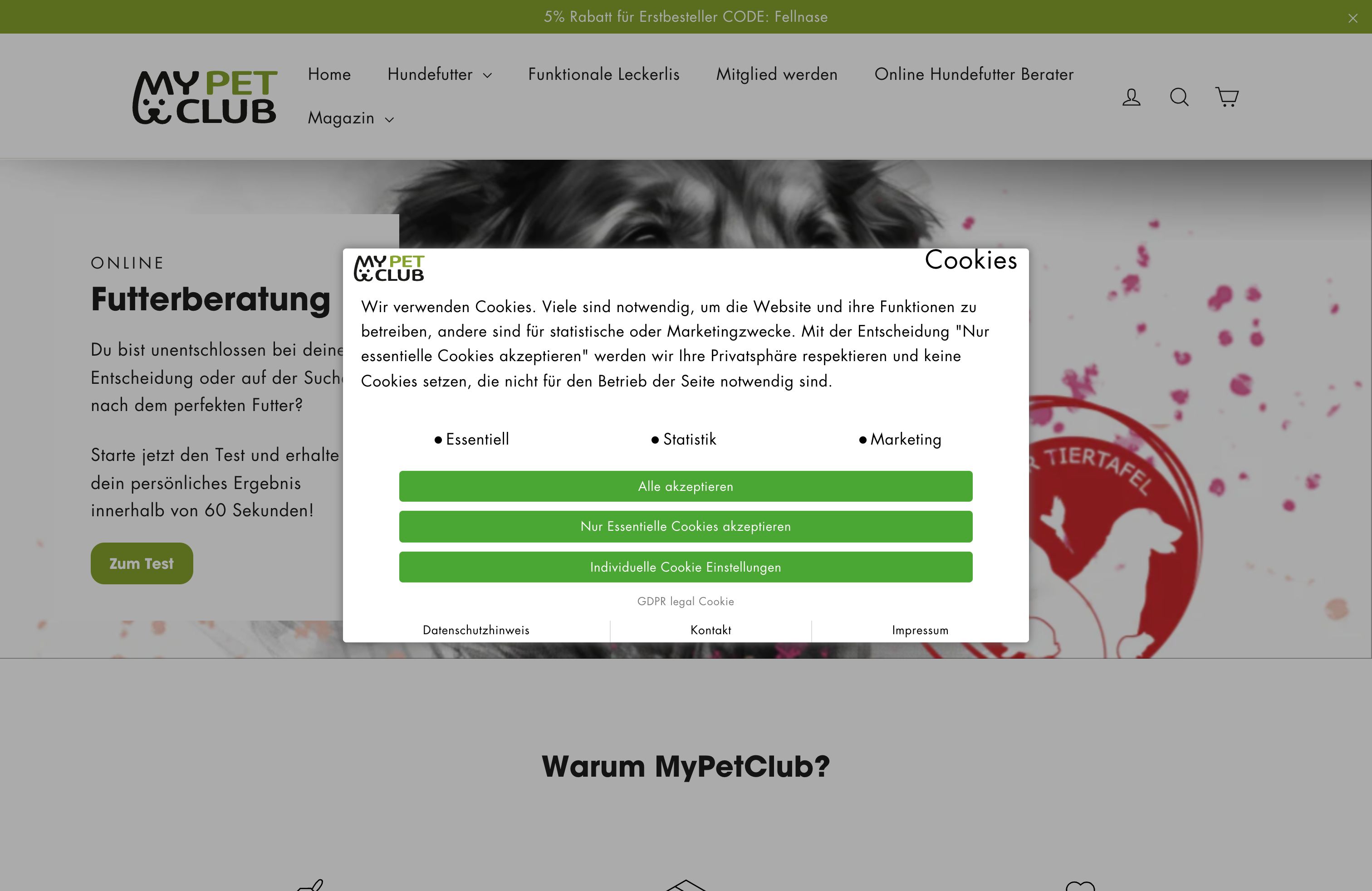 Von WordPress/WooCommerce zu Shopify - mypetclub.de  screenshot 5