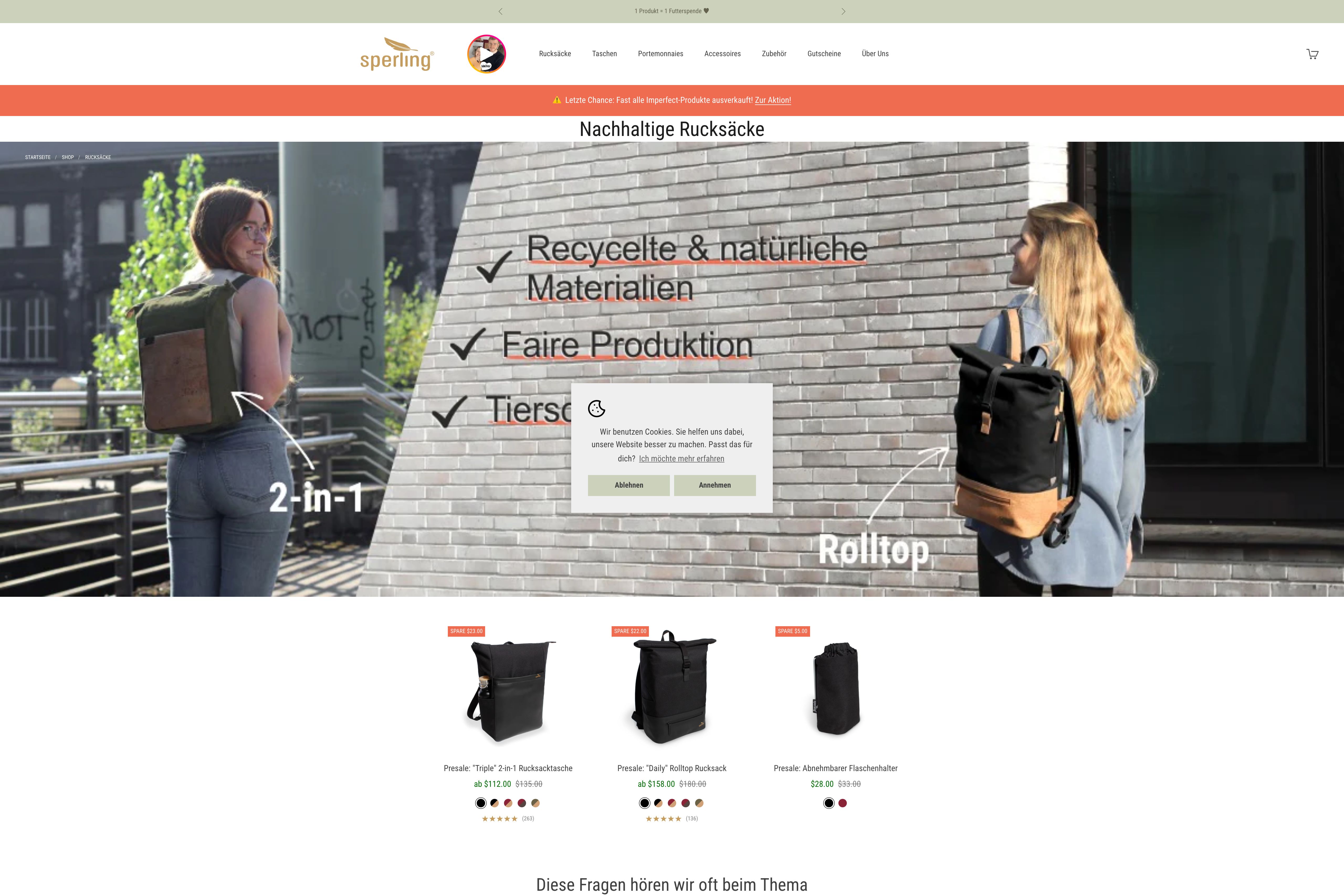 Sperling Bags B2B screenshot 4