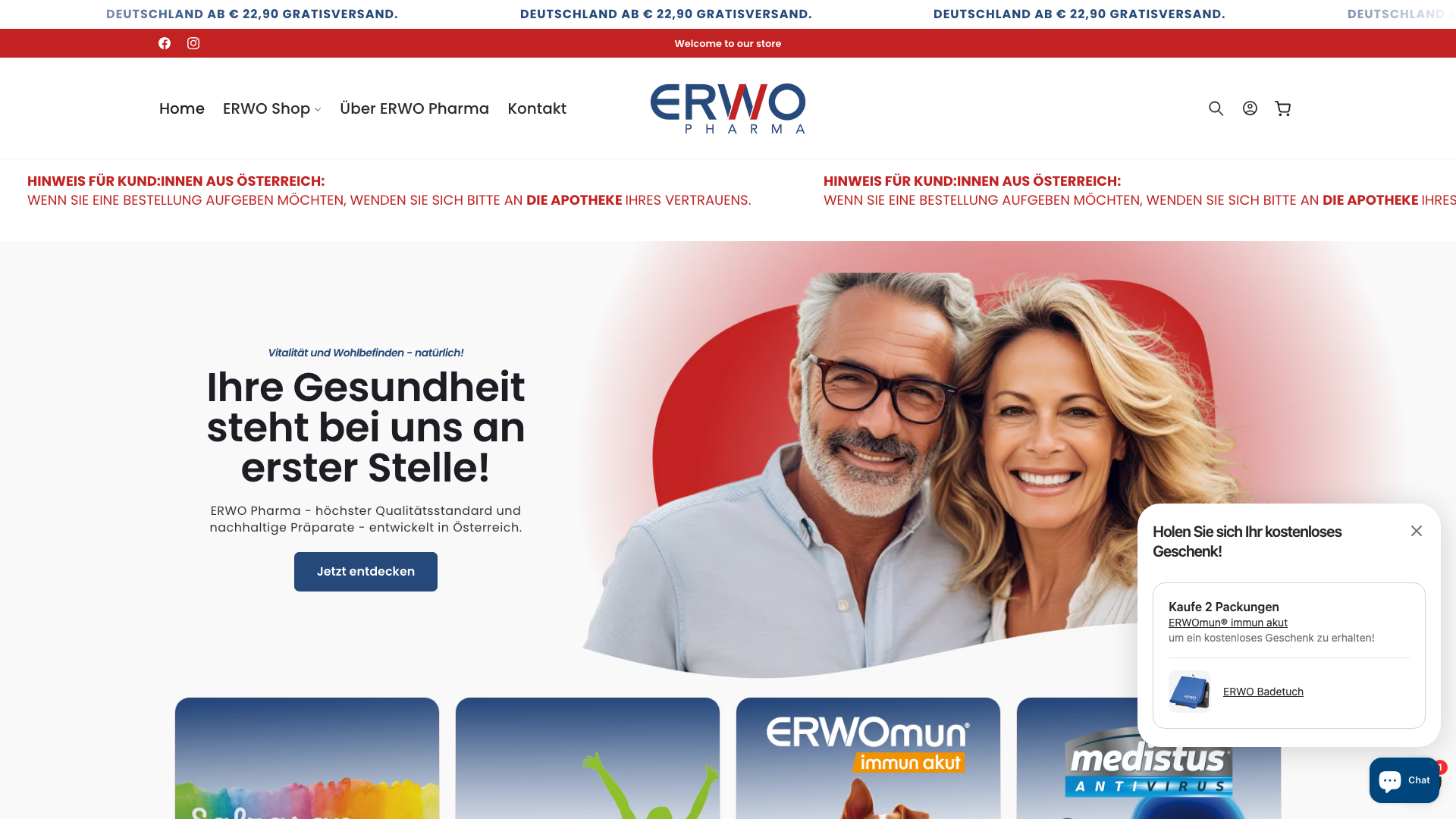 ERWO Pharma – From Concept to a Fully Optimized Shopify Store