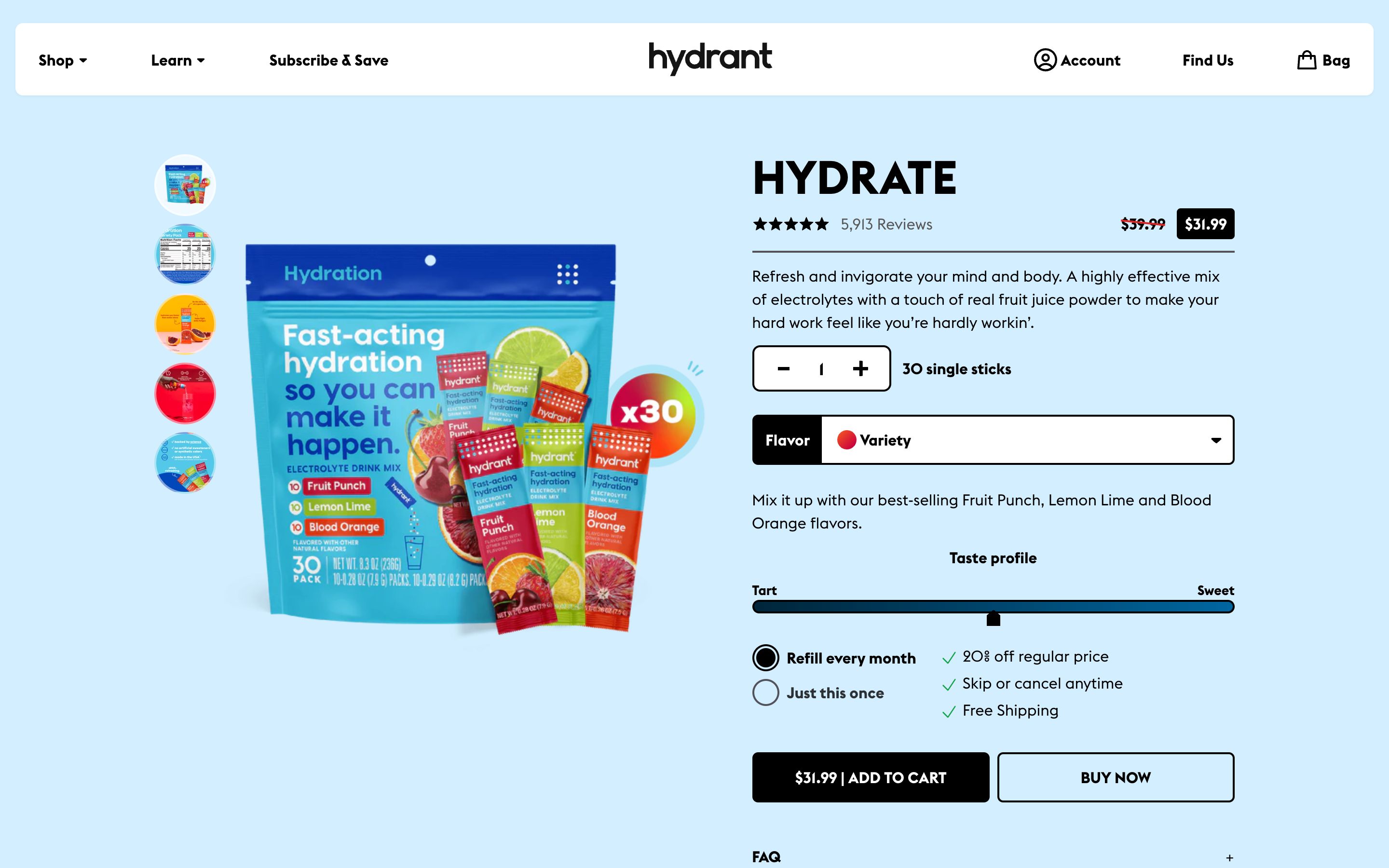 Design and Develop - drinkhydrant.com screenshot 4