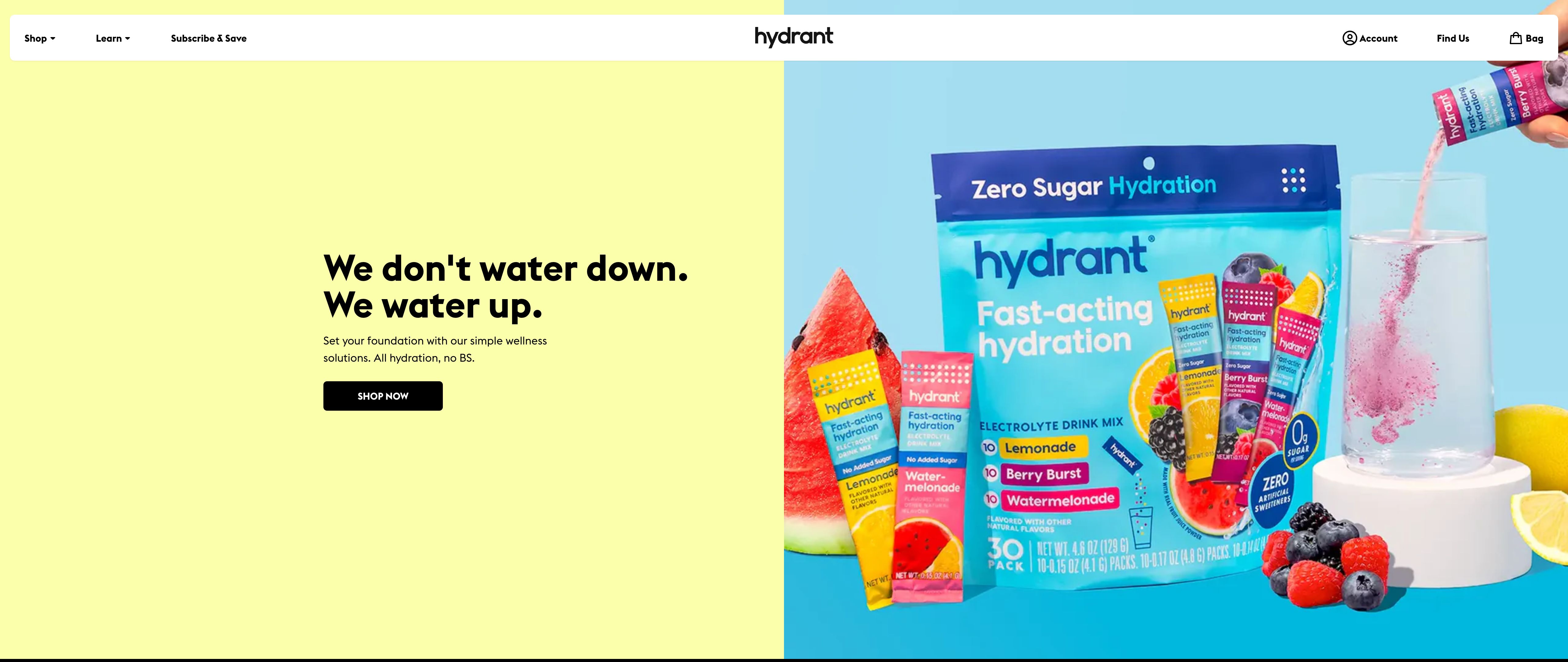 Design and Develop - drinkhydrant.com screenshot 6