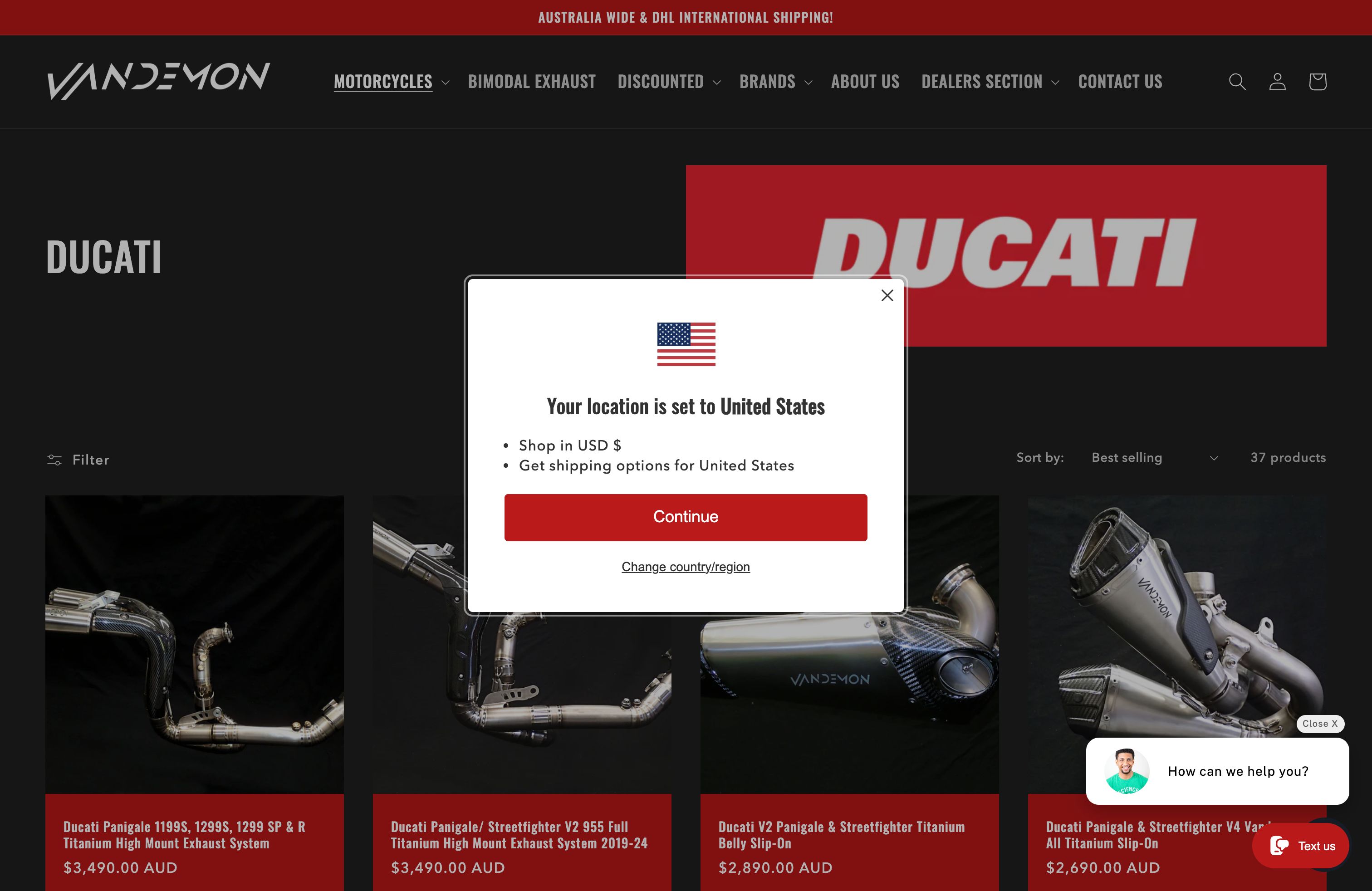 Vandemon Performance Exhausts screenshot 2