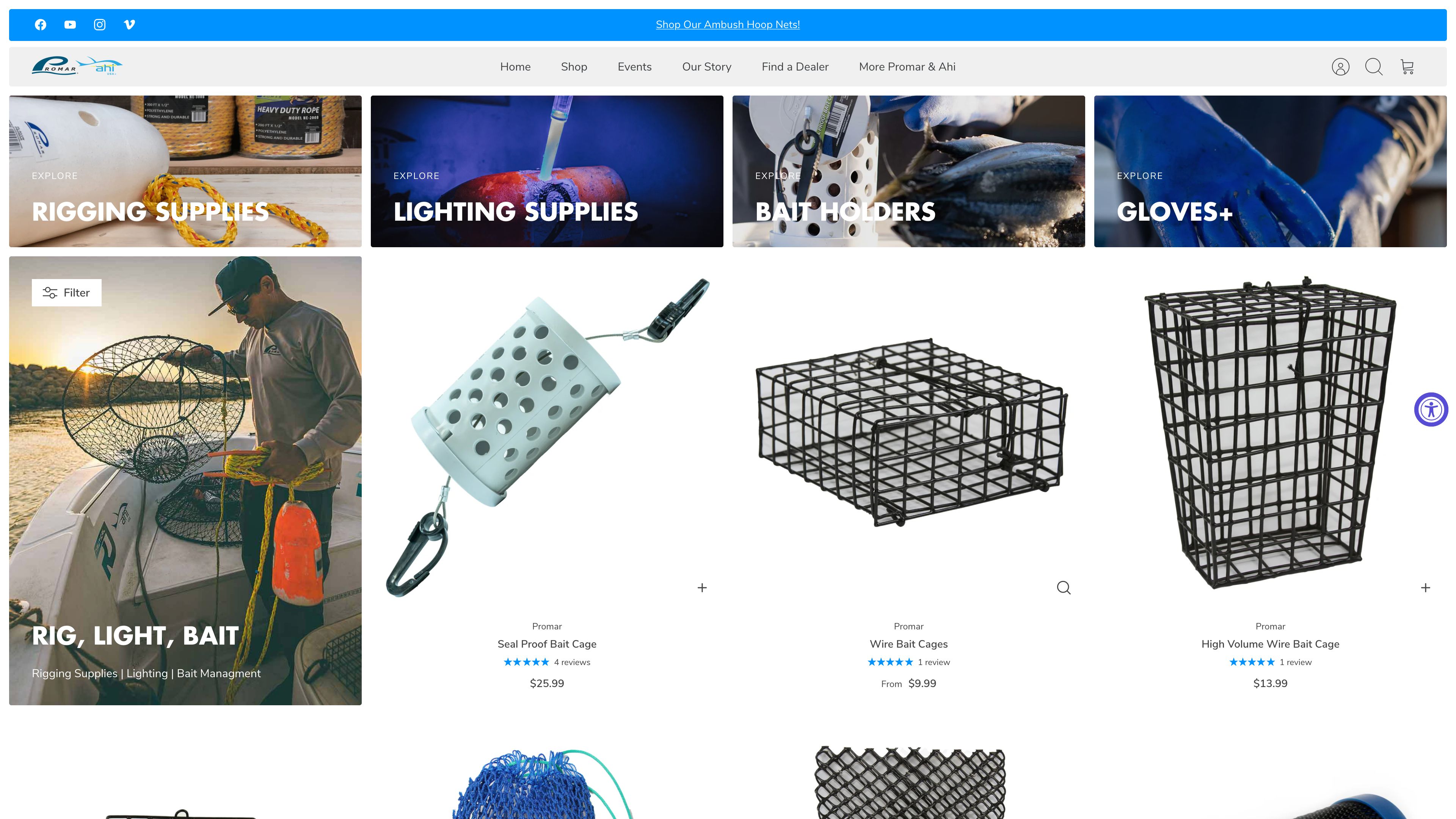 Promar & Ahi USA | Premium Hoop Nets, Cast Nets, Landing Nets & More screenshot 5