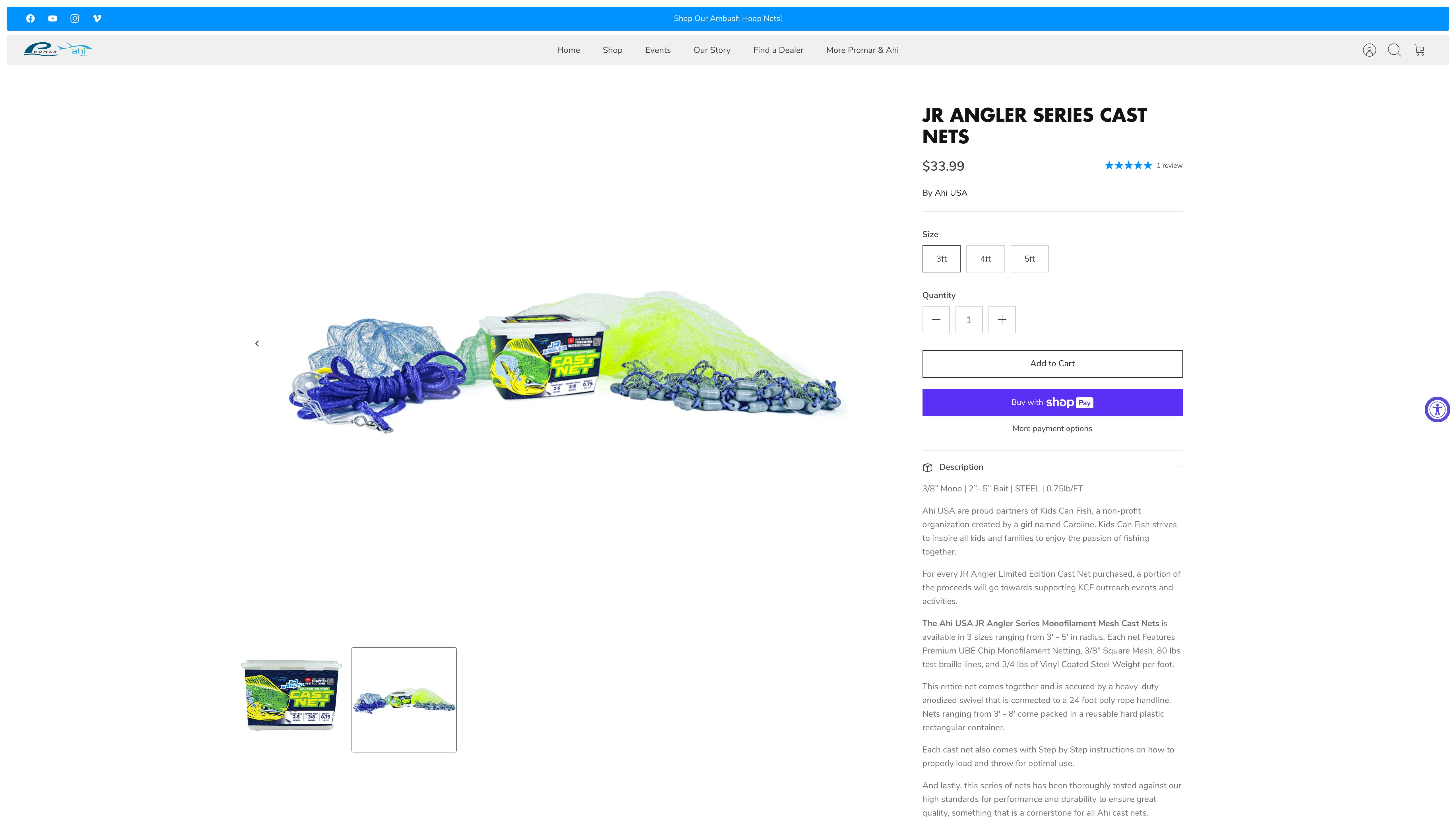 Promar & Ahi USA | Premium Hoop Nets, Cast Nets, Landing Nets & More screenshot 3