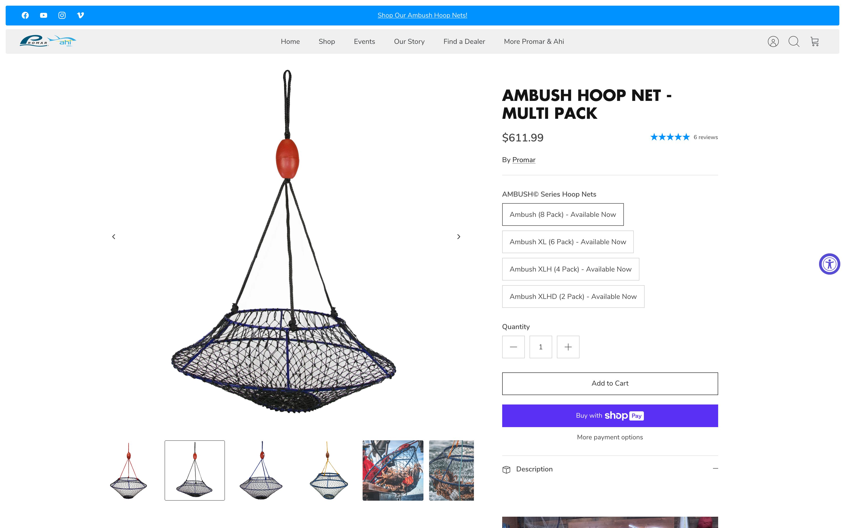 Promar & Ahi USA | Premium Hoop Nets, Cast Nets, Landing Nets & More screenshot