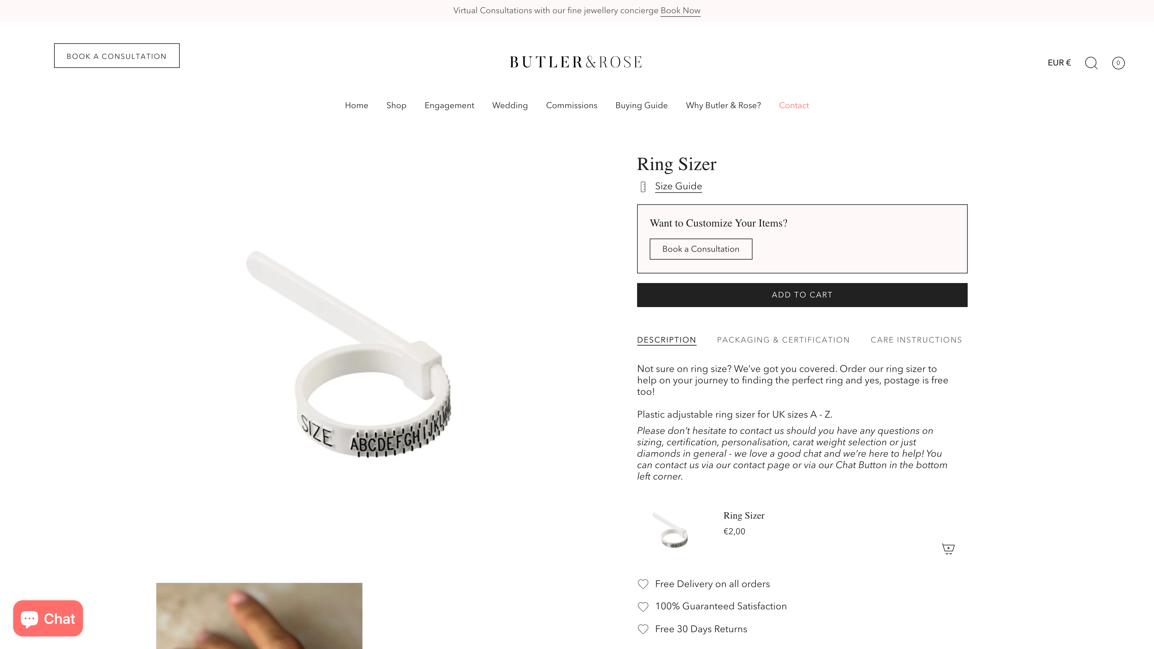 Butler & Rose Shopify Store Build and Custom Design screenshot 3