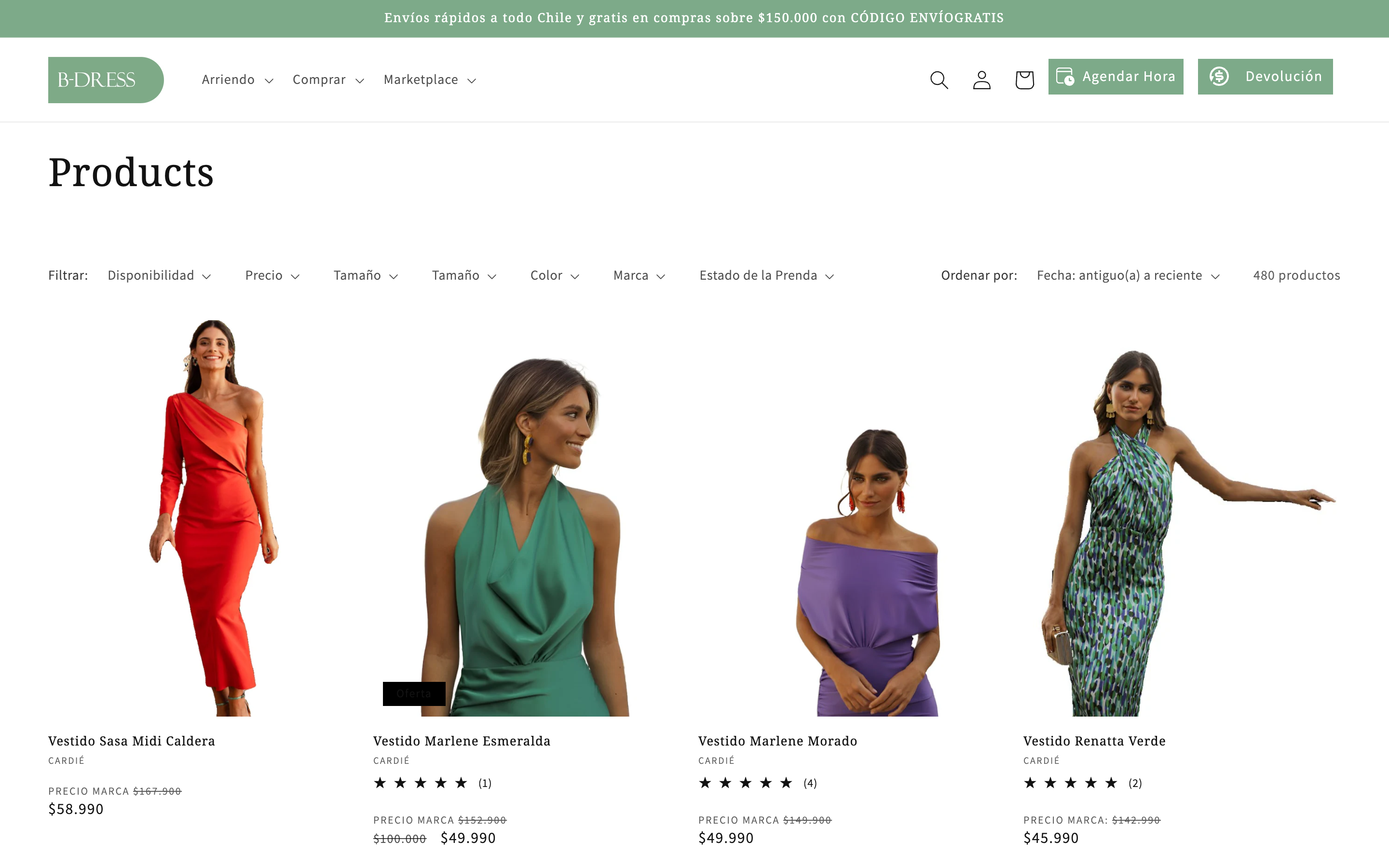 Ecommerce Development for Dress Rentals with B/dress