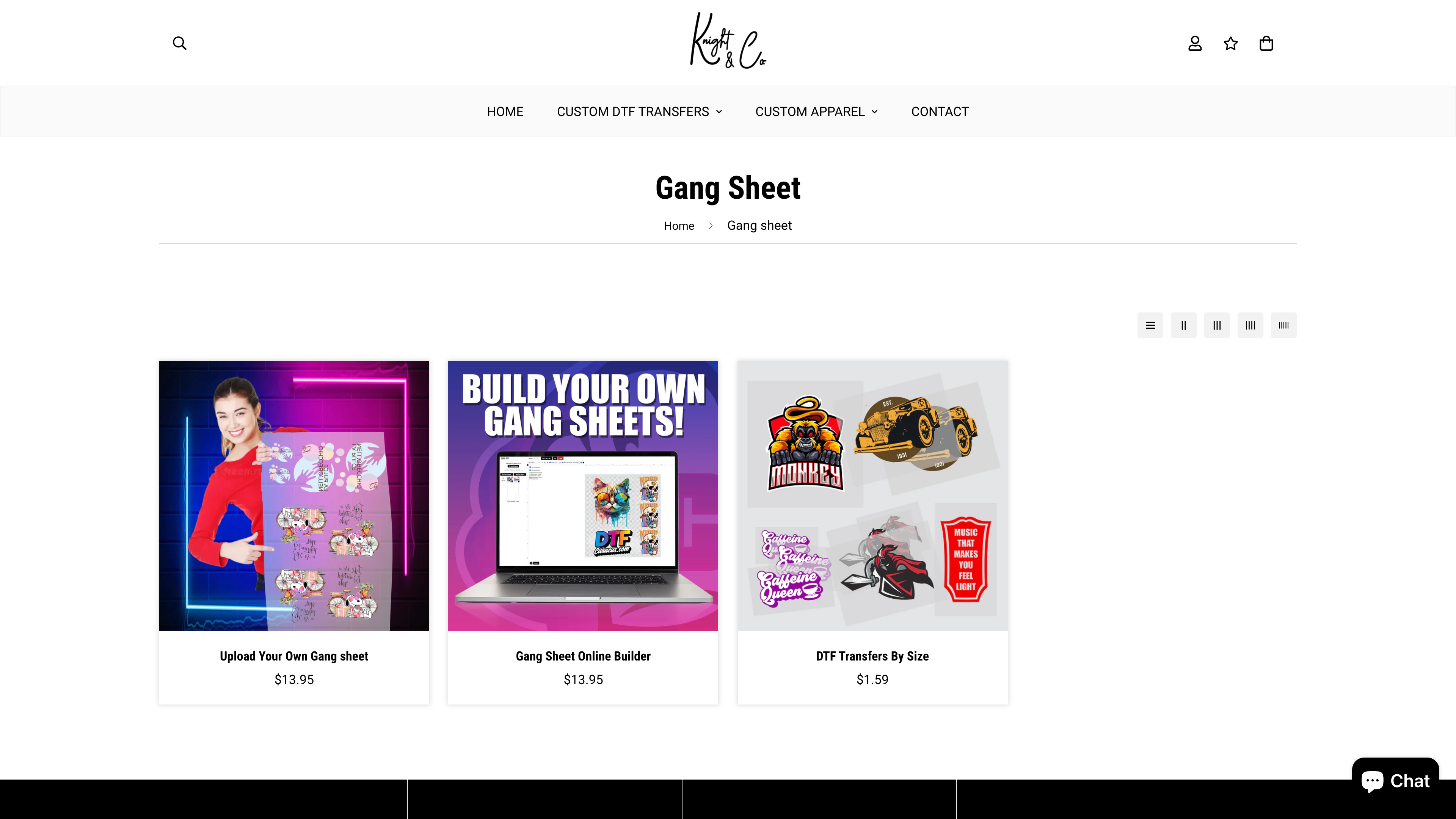 Shopify DTF Printing website Design  screenshot