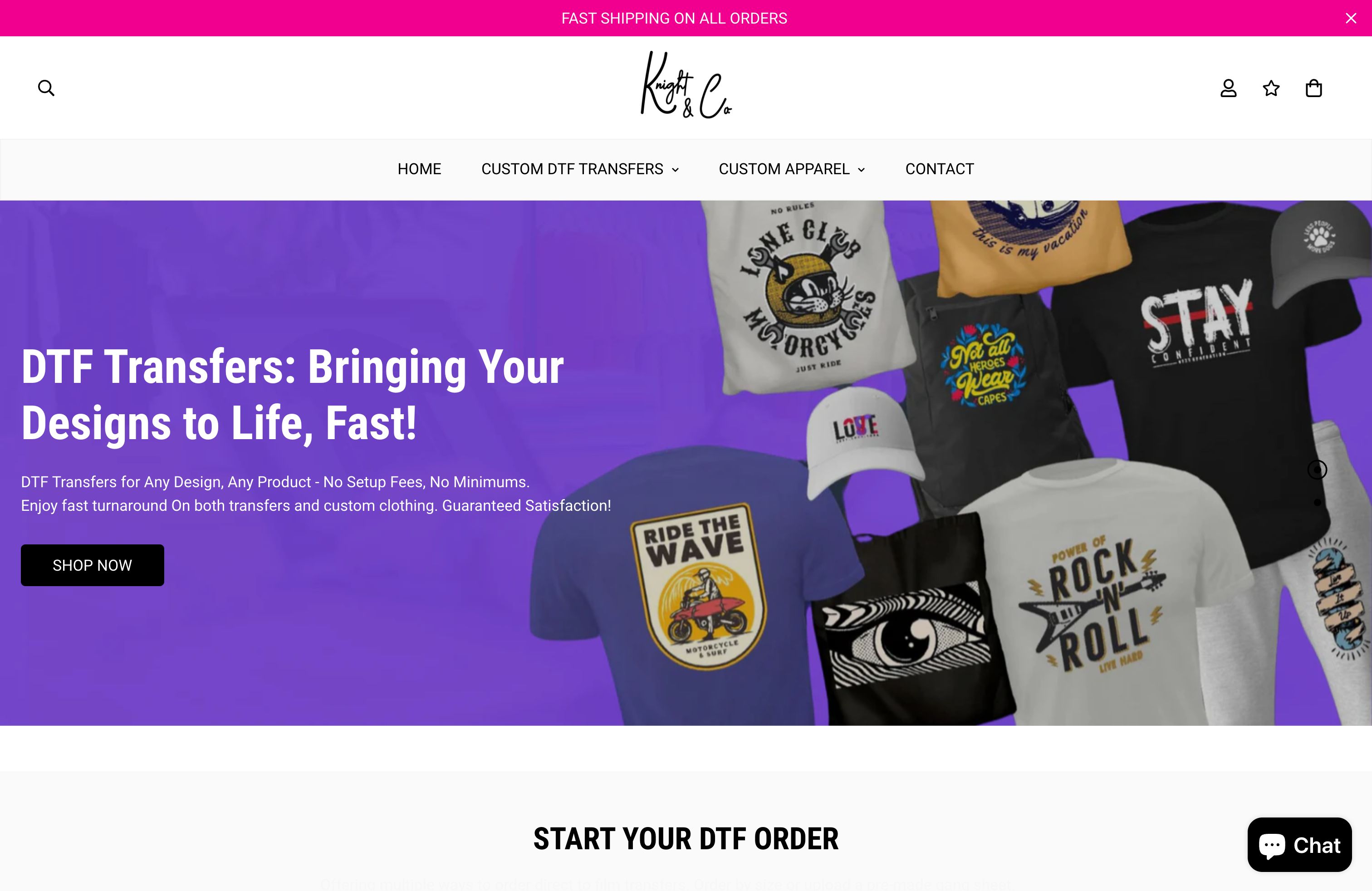 Shopify DTF Printing website Design  screenshot 6