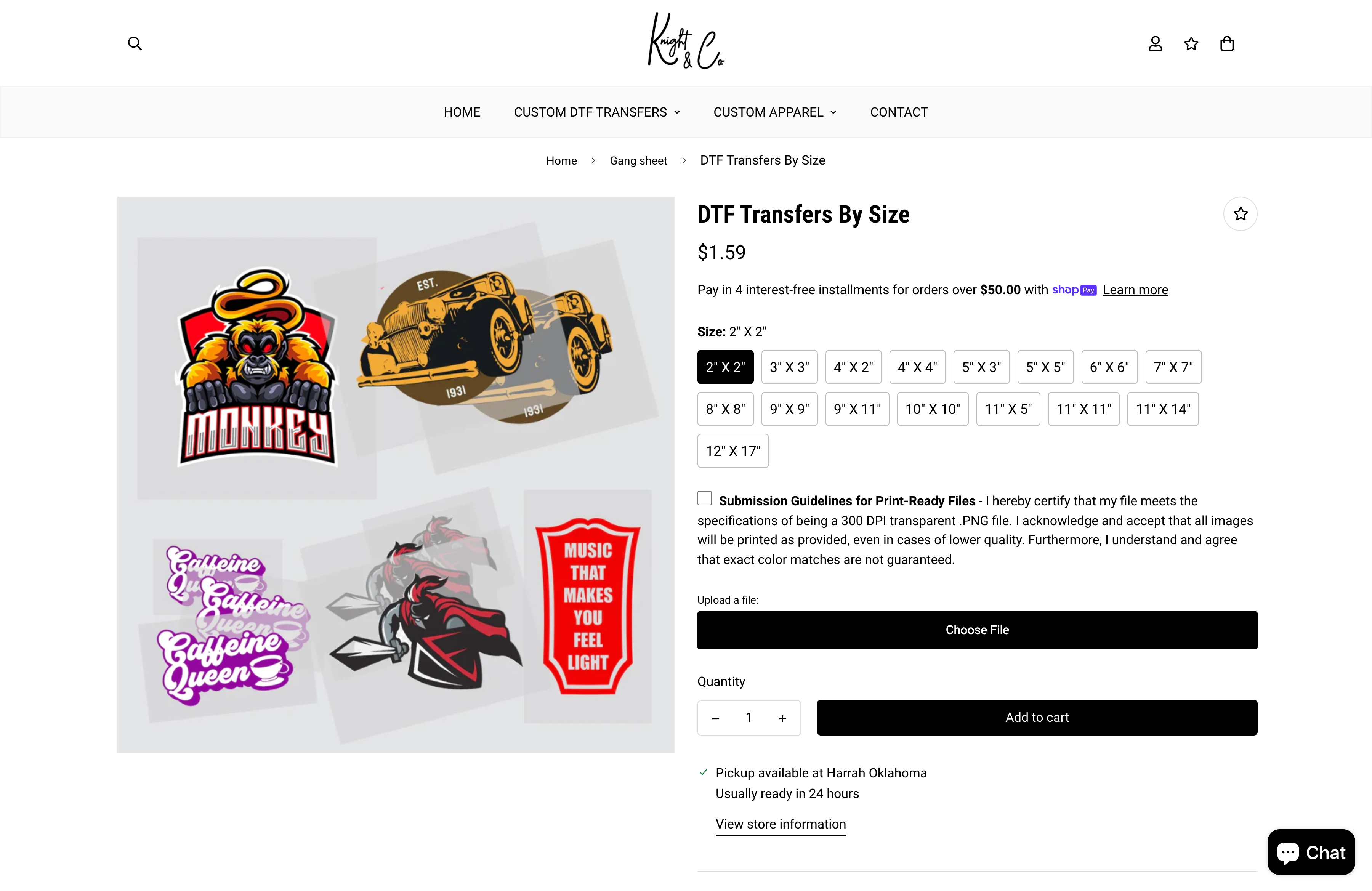 Shopify DTF Printing website Design  screenshot 3