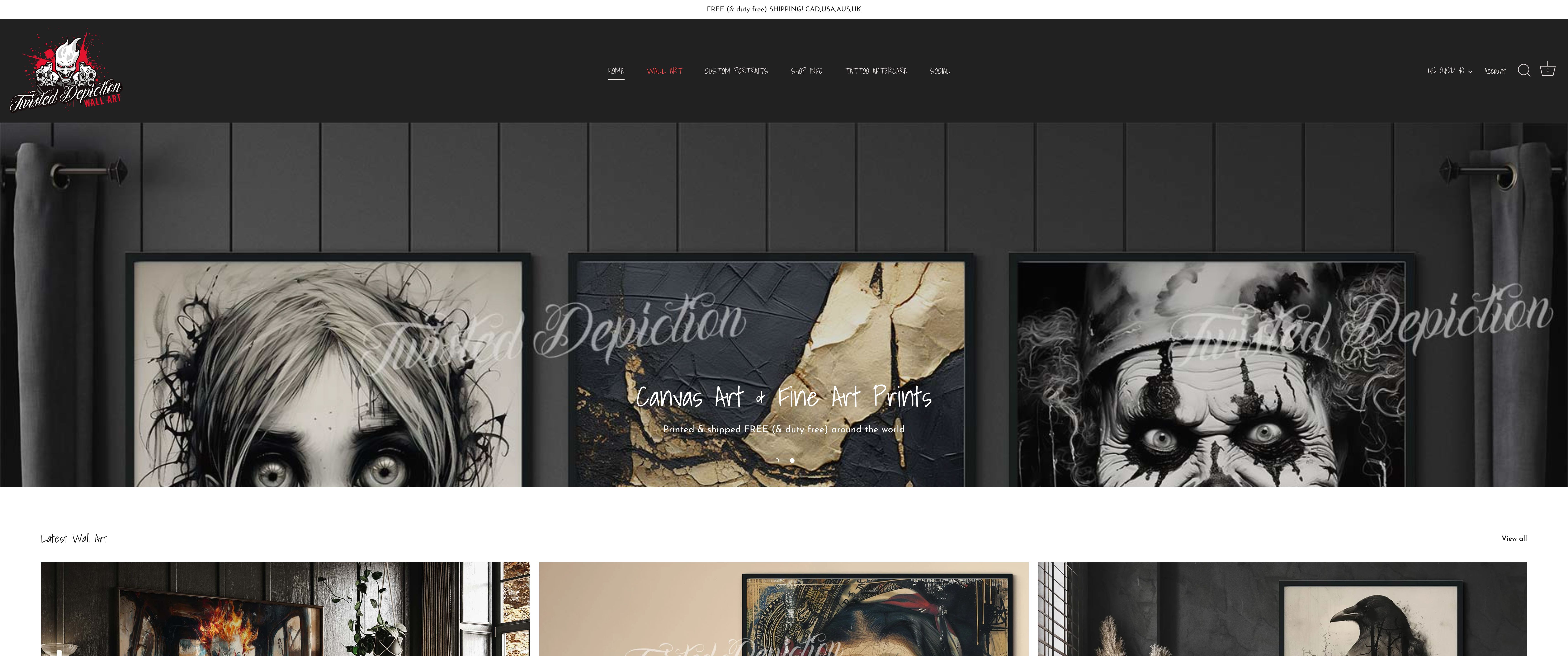 Twisted Depiction (my art website) screenshot 6