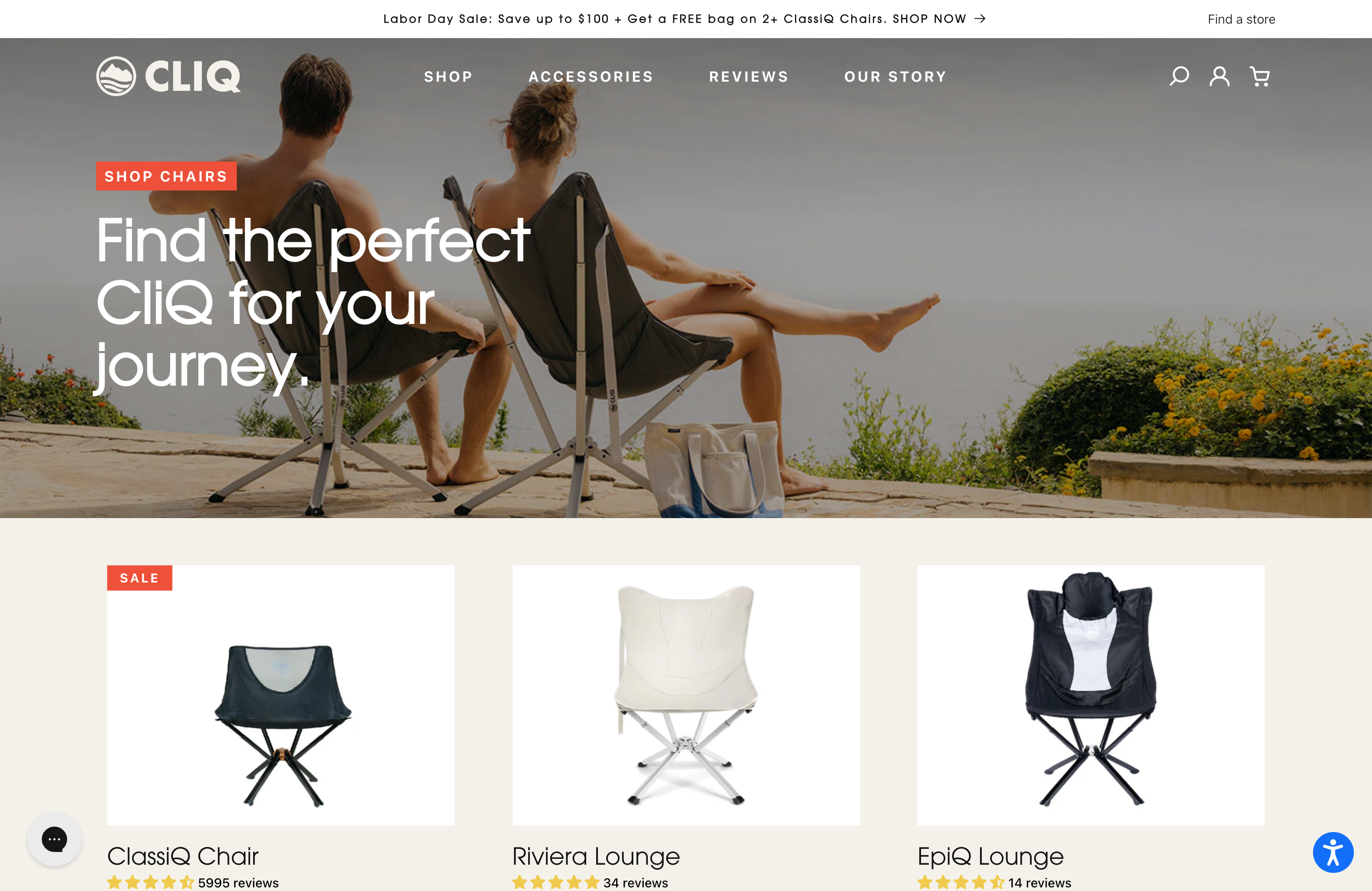 Shopify Plus CLIQ Chair Landing Page Build screenshot 2