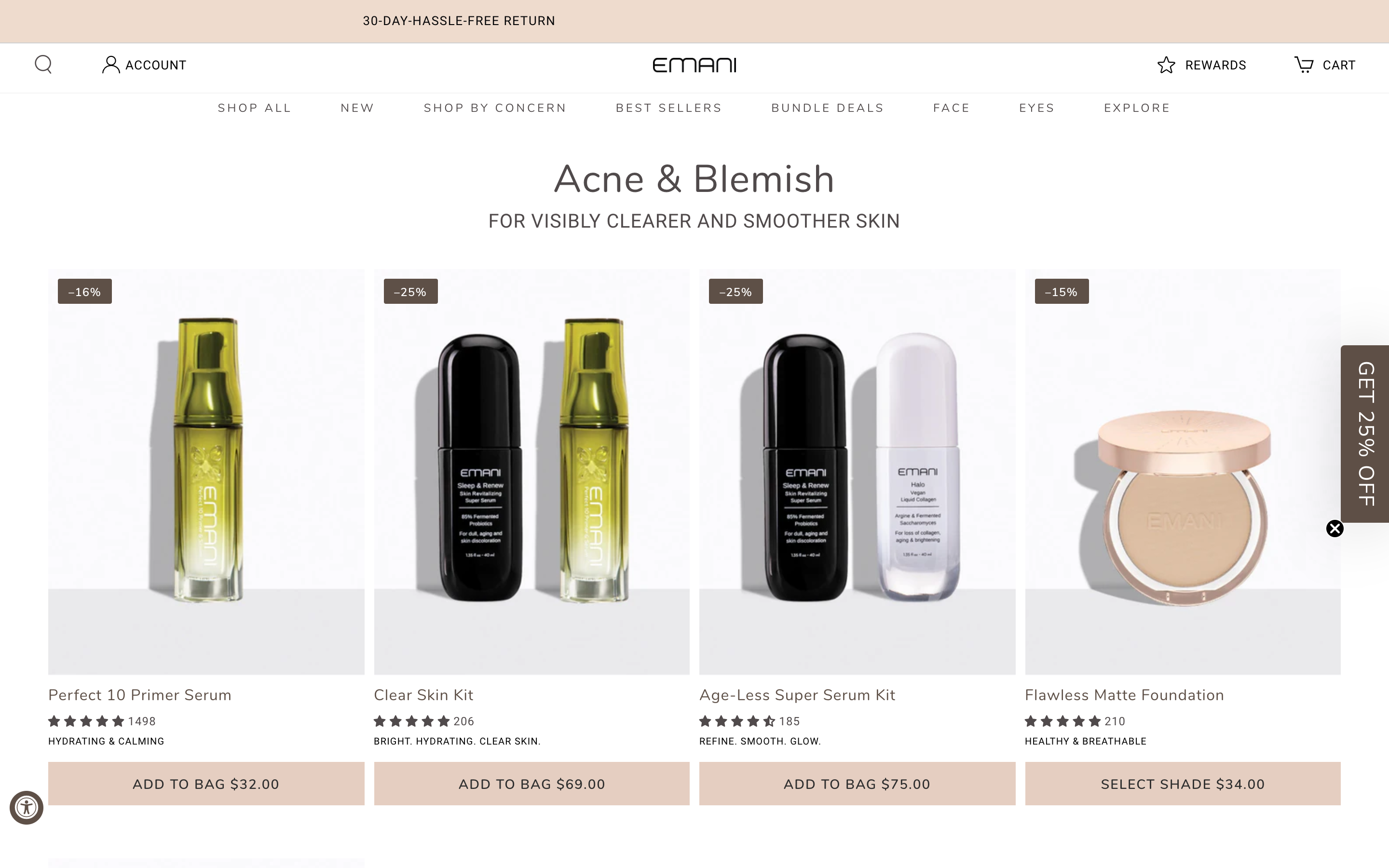 Shopify Website Redesign for Emani screenshot