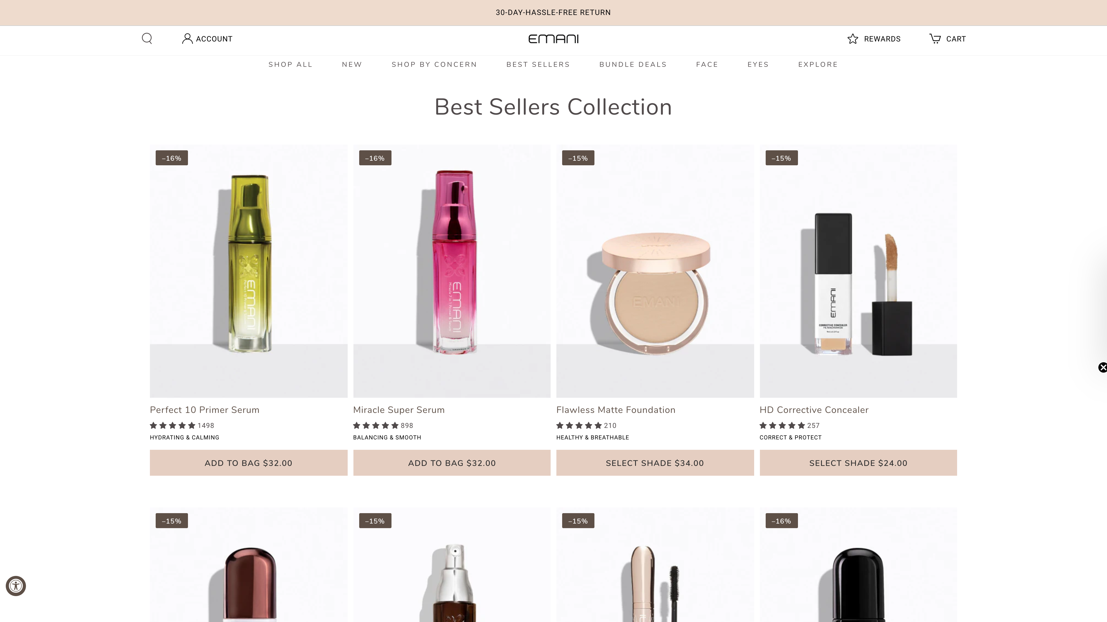 Shopify Website Redesign for Emani screenshot 2