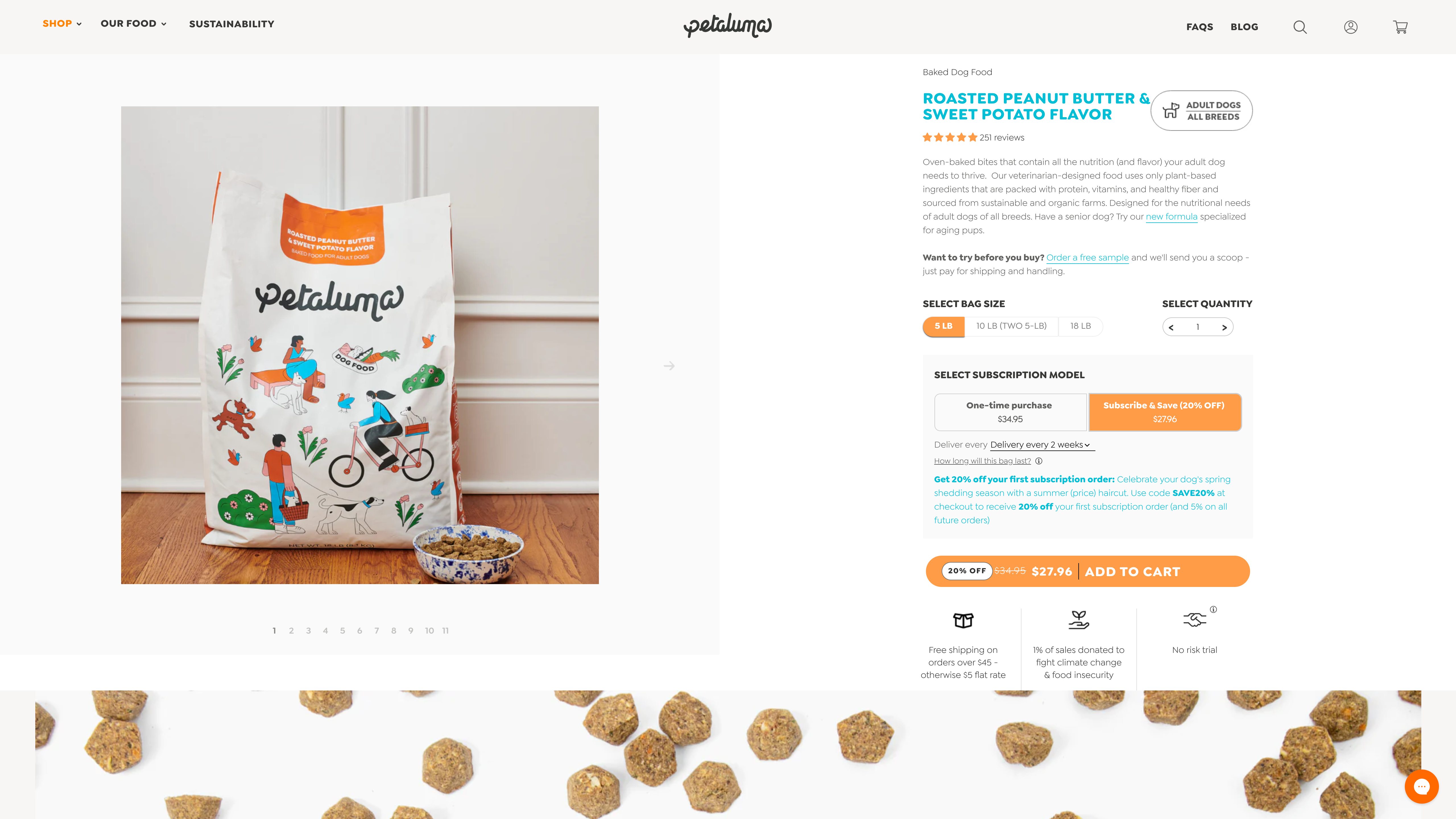 Feed Petaluma- Pet care Shopify store development  screenshot 3