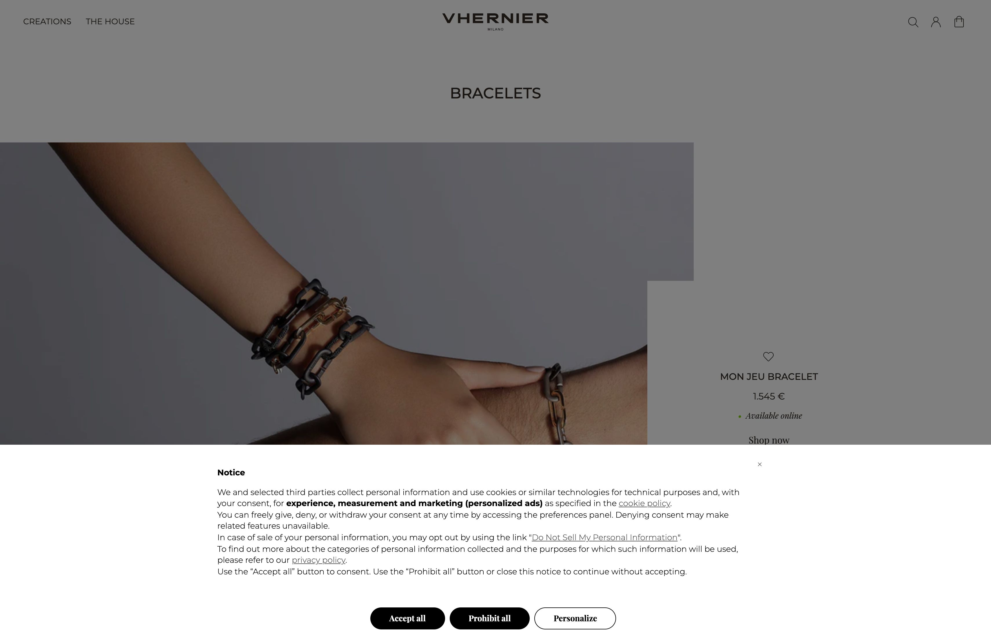 Vhernier Milano screenshot 2