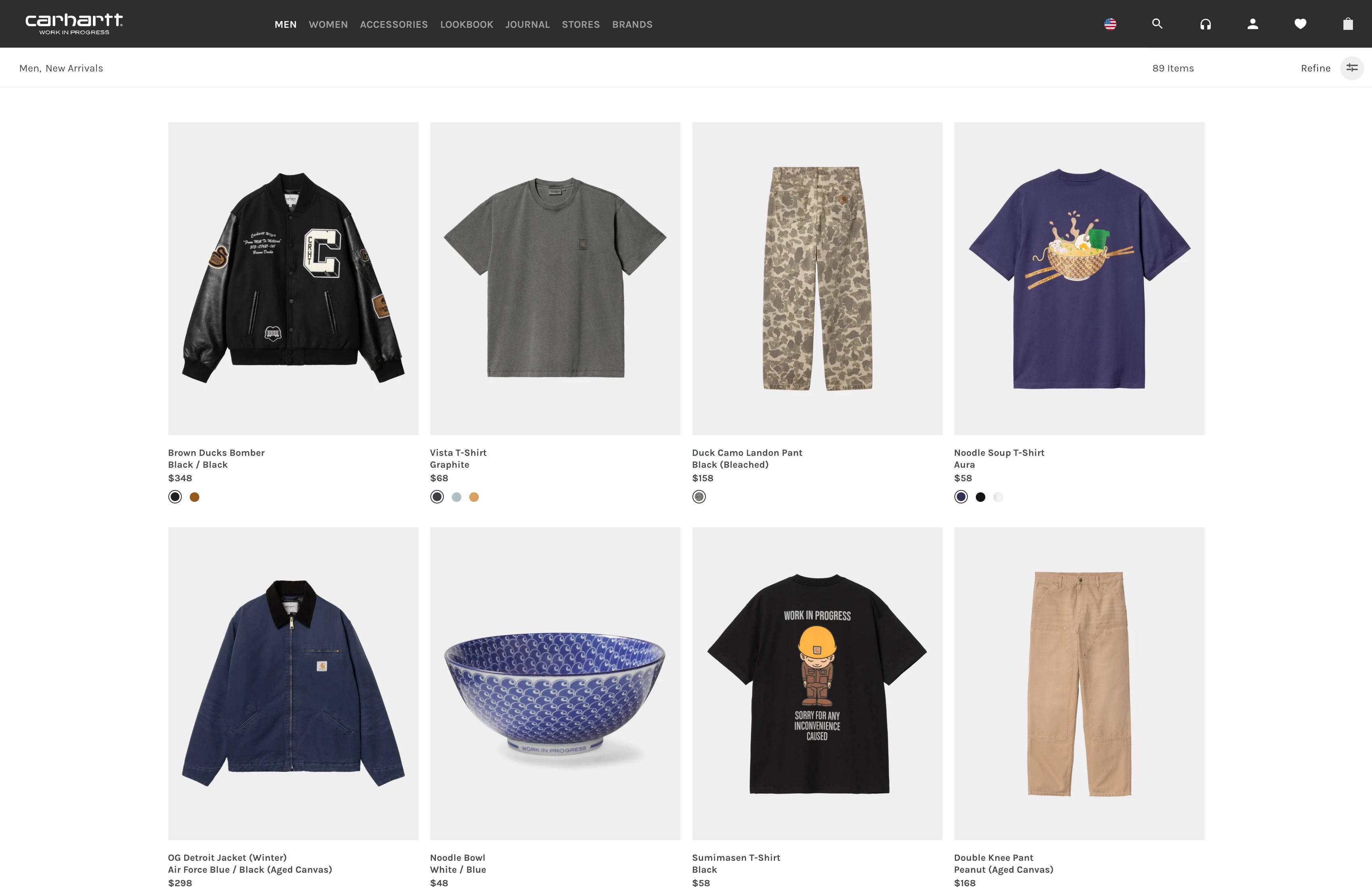 Carhartt Work In Progress screenshot