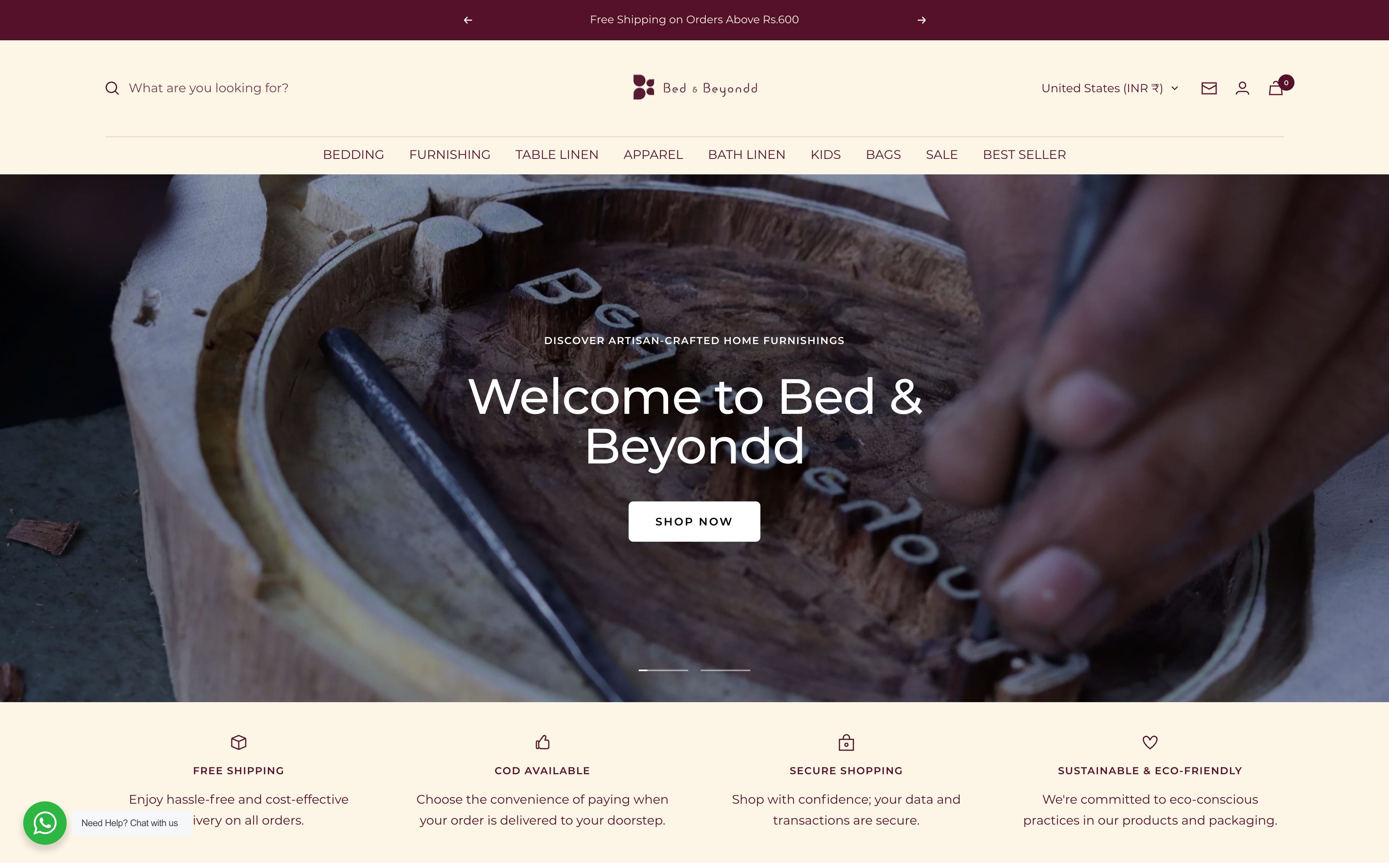 Bed & Beyondd | Handcraft Home Furnishing in India screenshot
