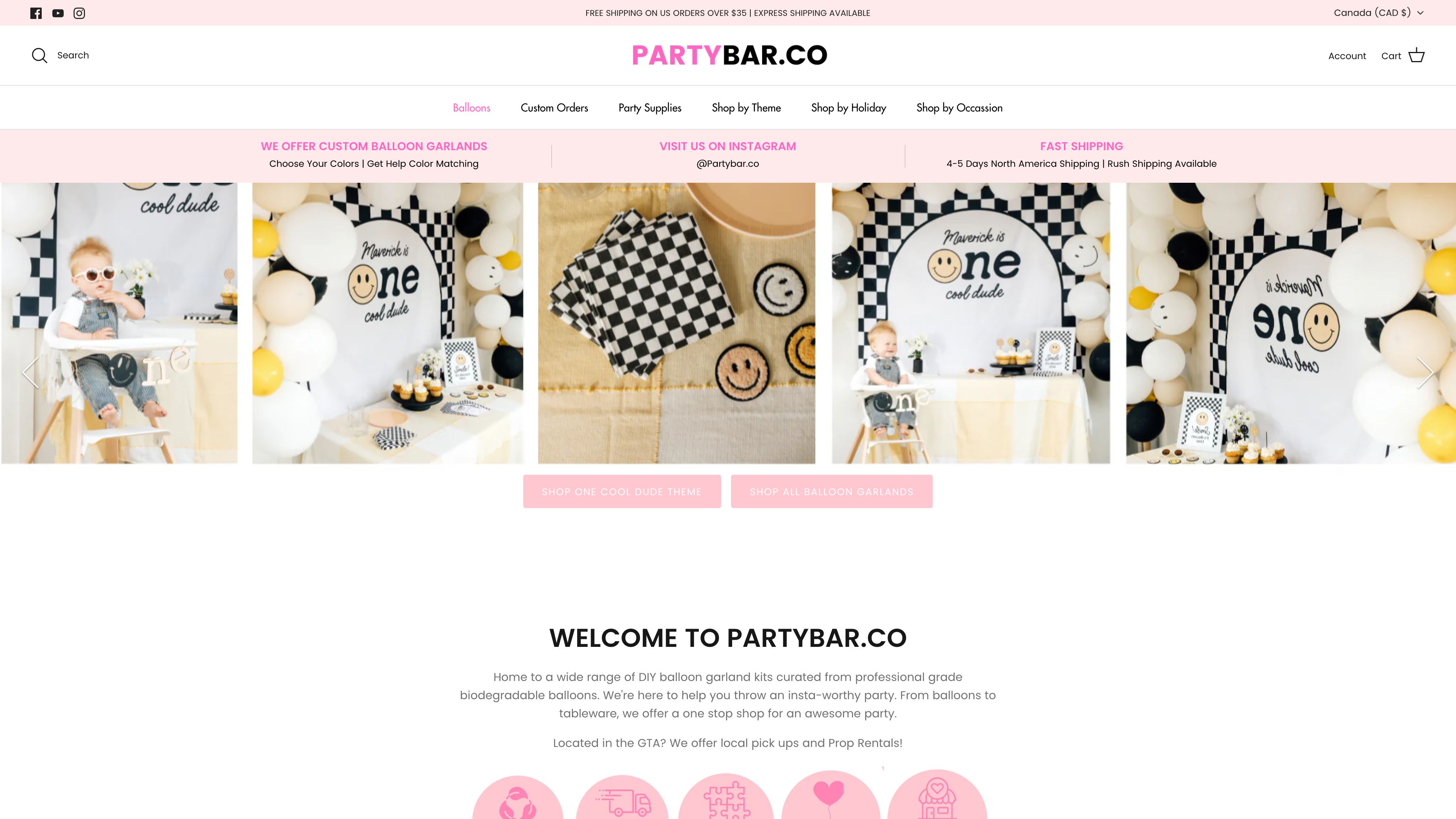 E-commerce Website Design for PartyBar.Co: Elevating Event Planning Online