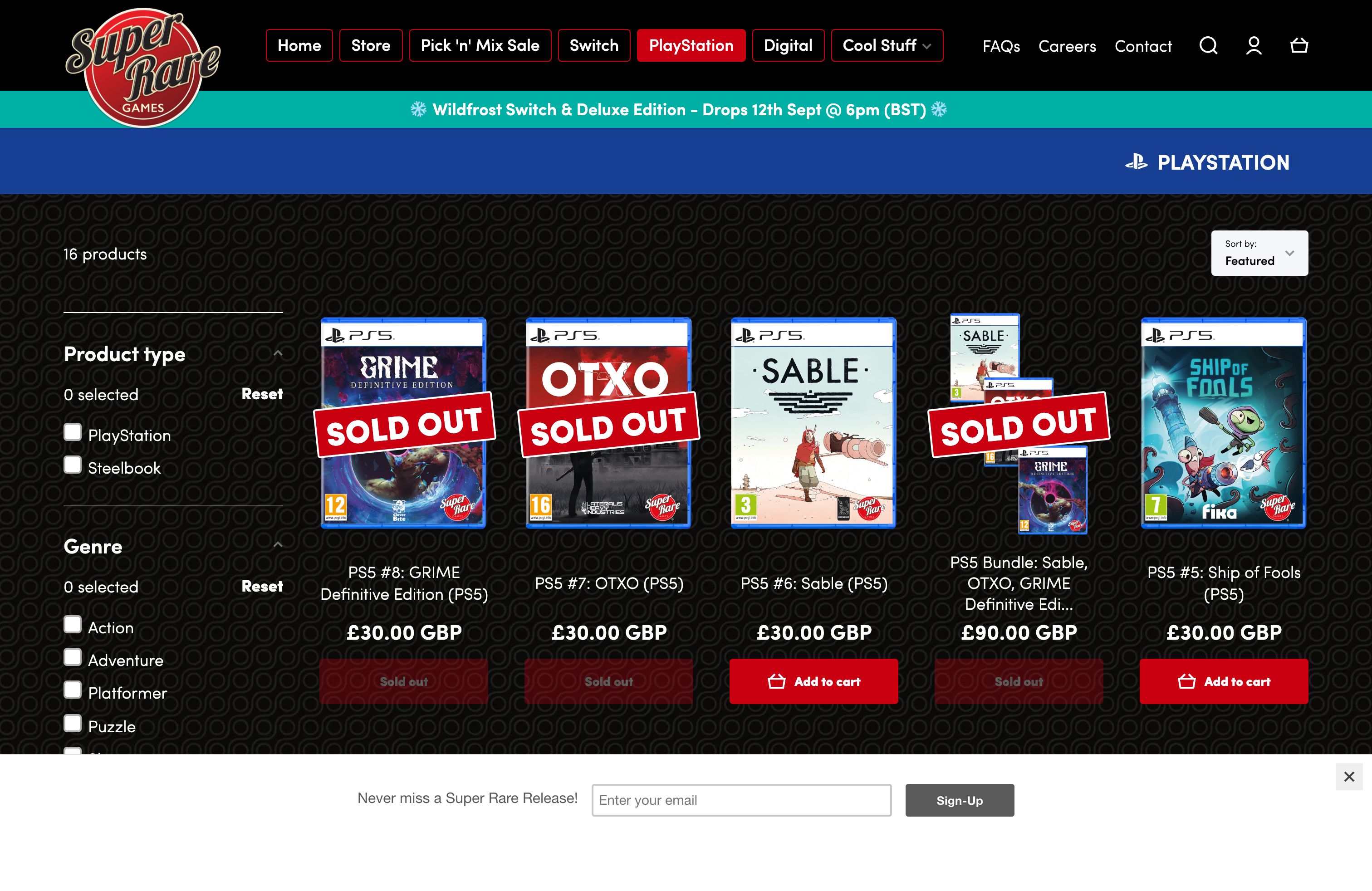 Shopify OS2.0 Upgrade and Website Redesign for Super Rare Games