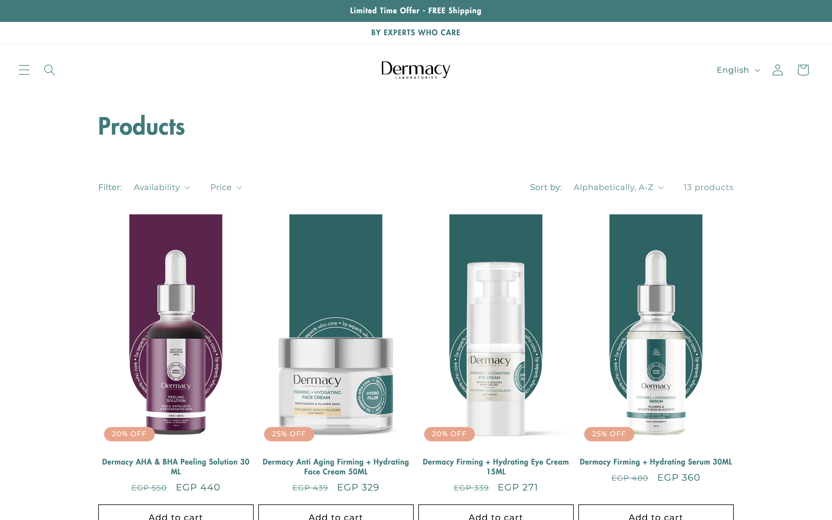 Dermacy Labs Store Setup screenshot