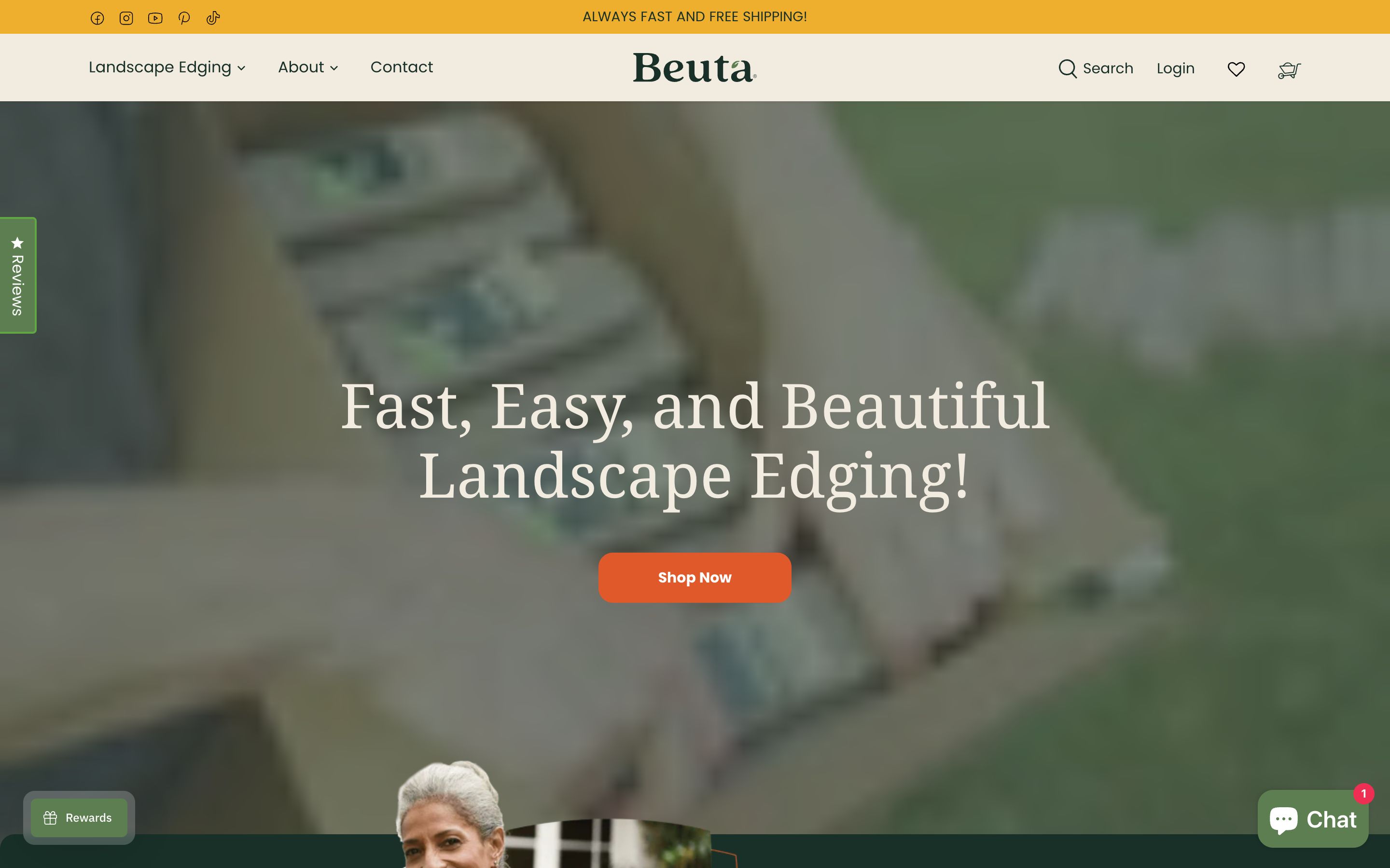 Custom Website Development for Beuta: Landscape Edging