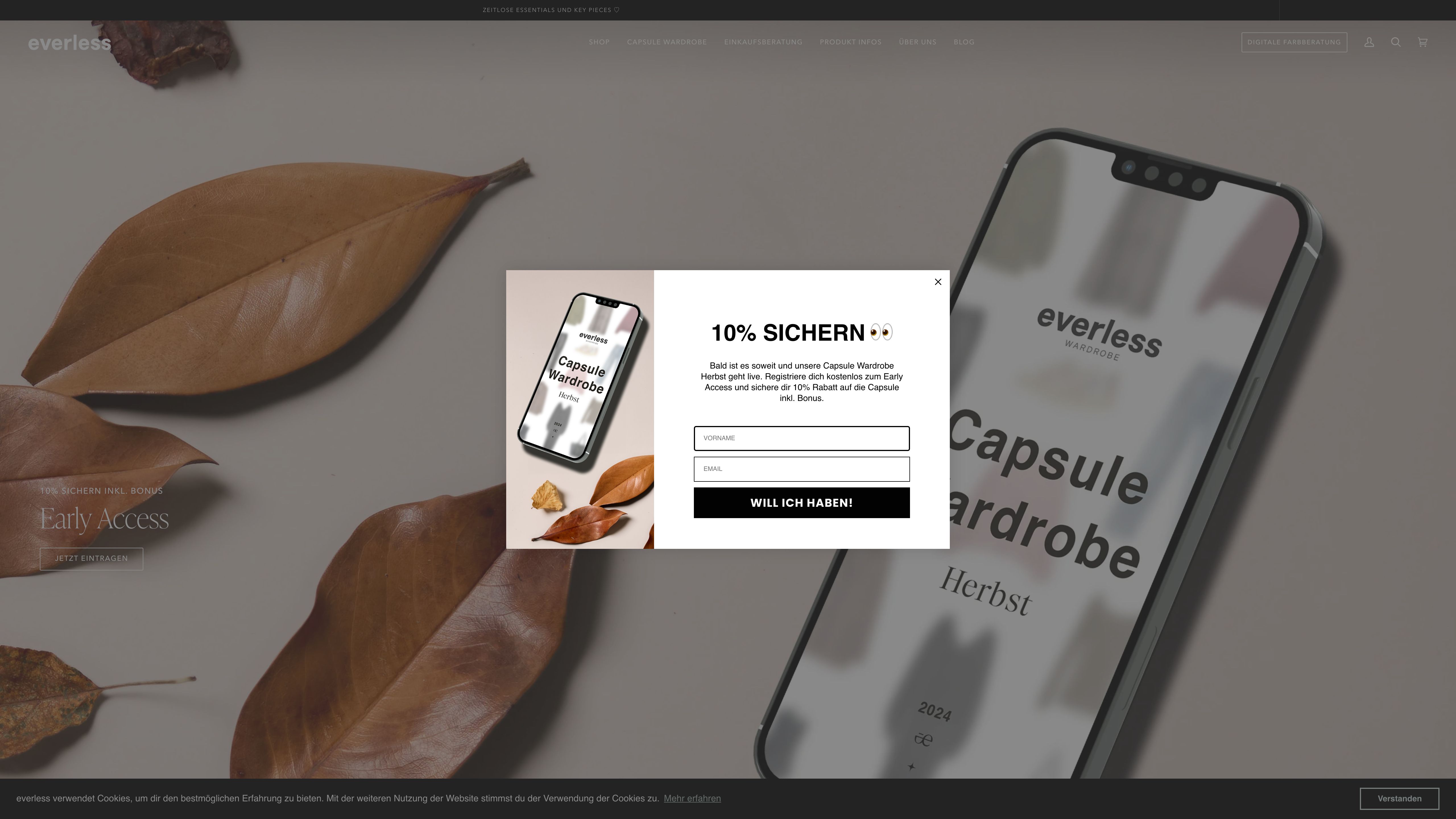 Shopify Erstellung everless screenshot 6