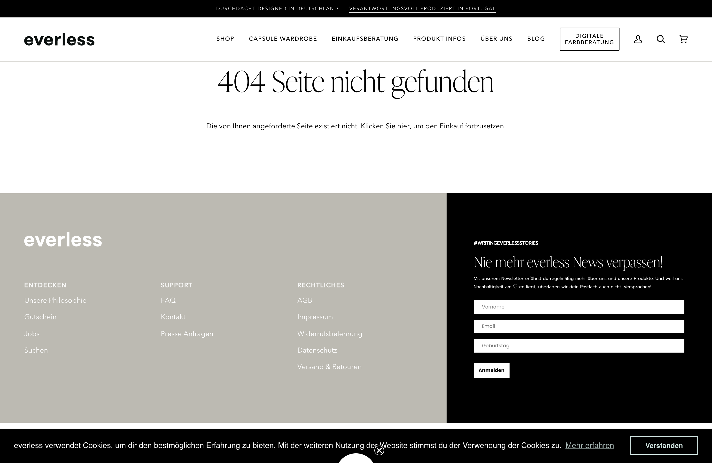 Shopify Erstellung everless screenshot 3
