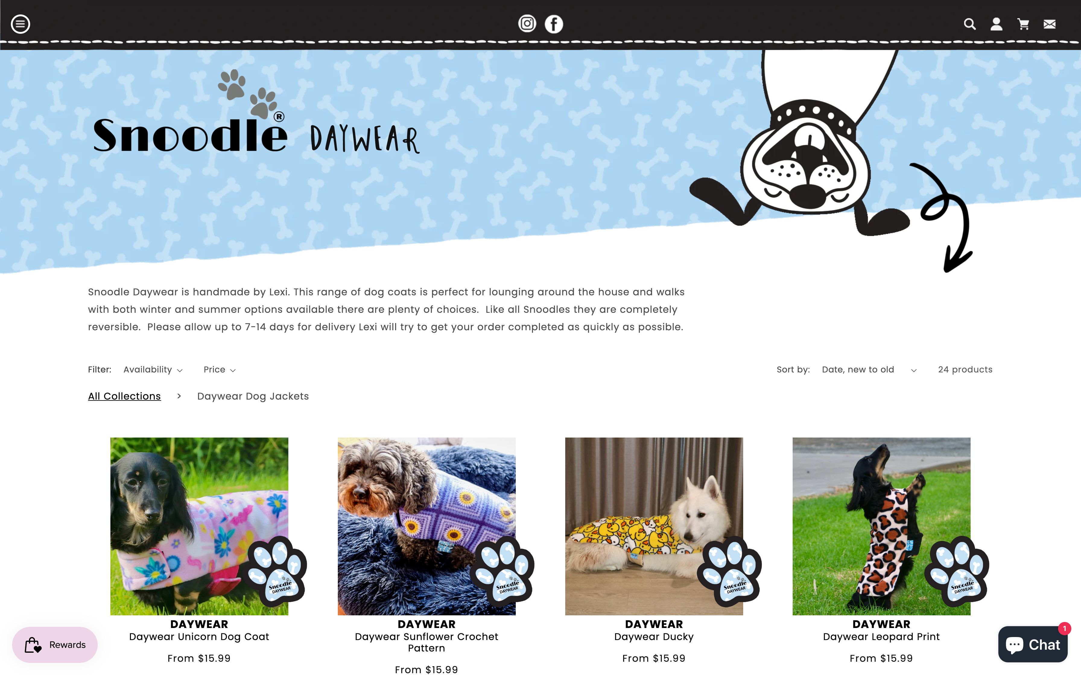Snoodle Dog Coats screenshot