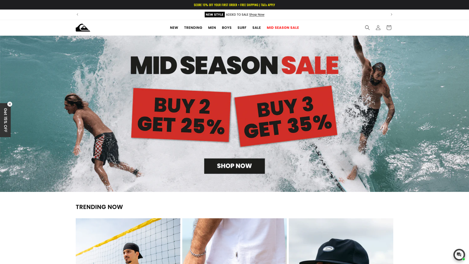 Quiksilver Malaysia and Singapore