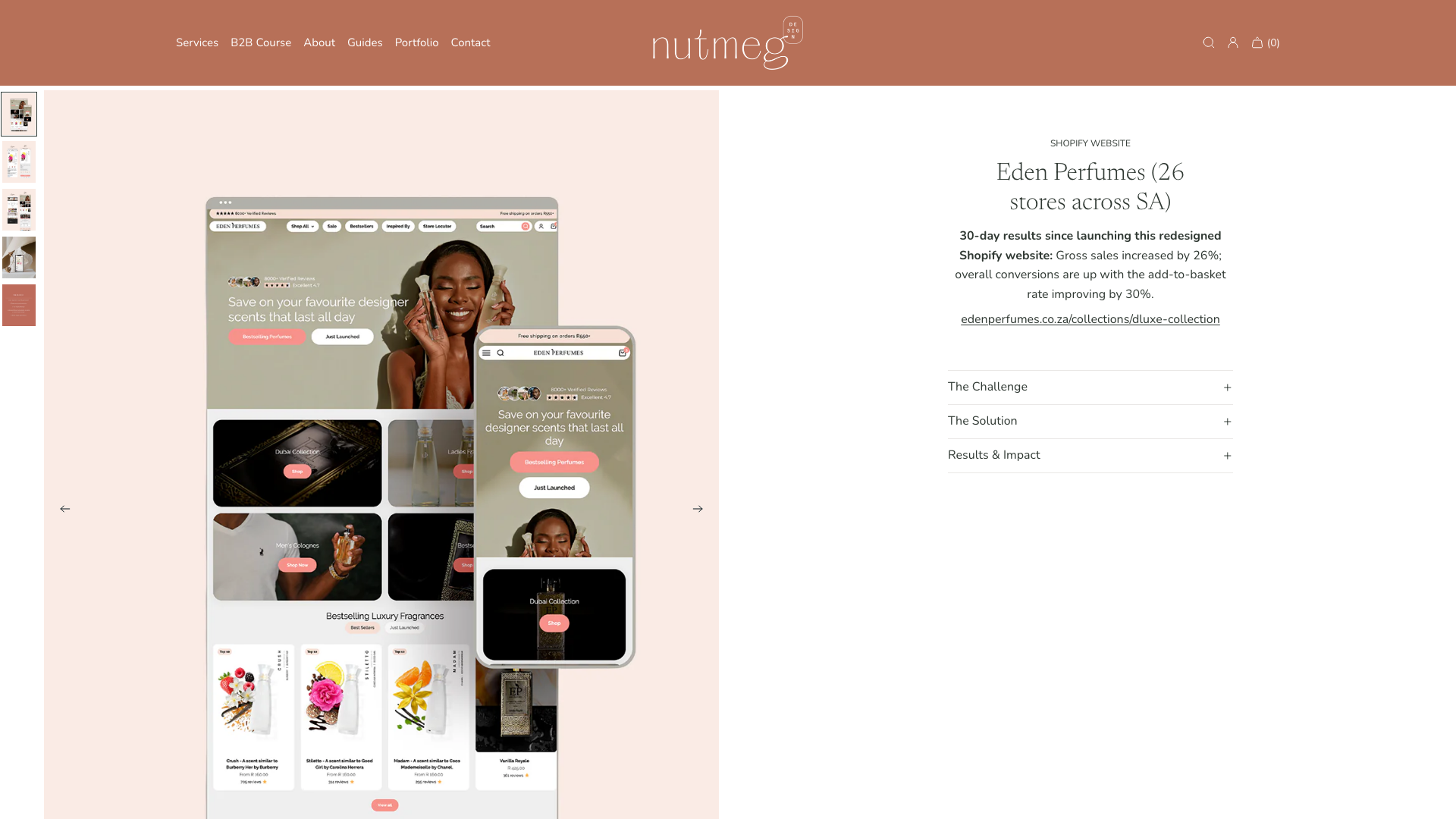 Shopify Redesign - Eden Perfumes (26 stores across South Africa)