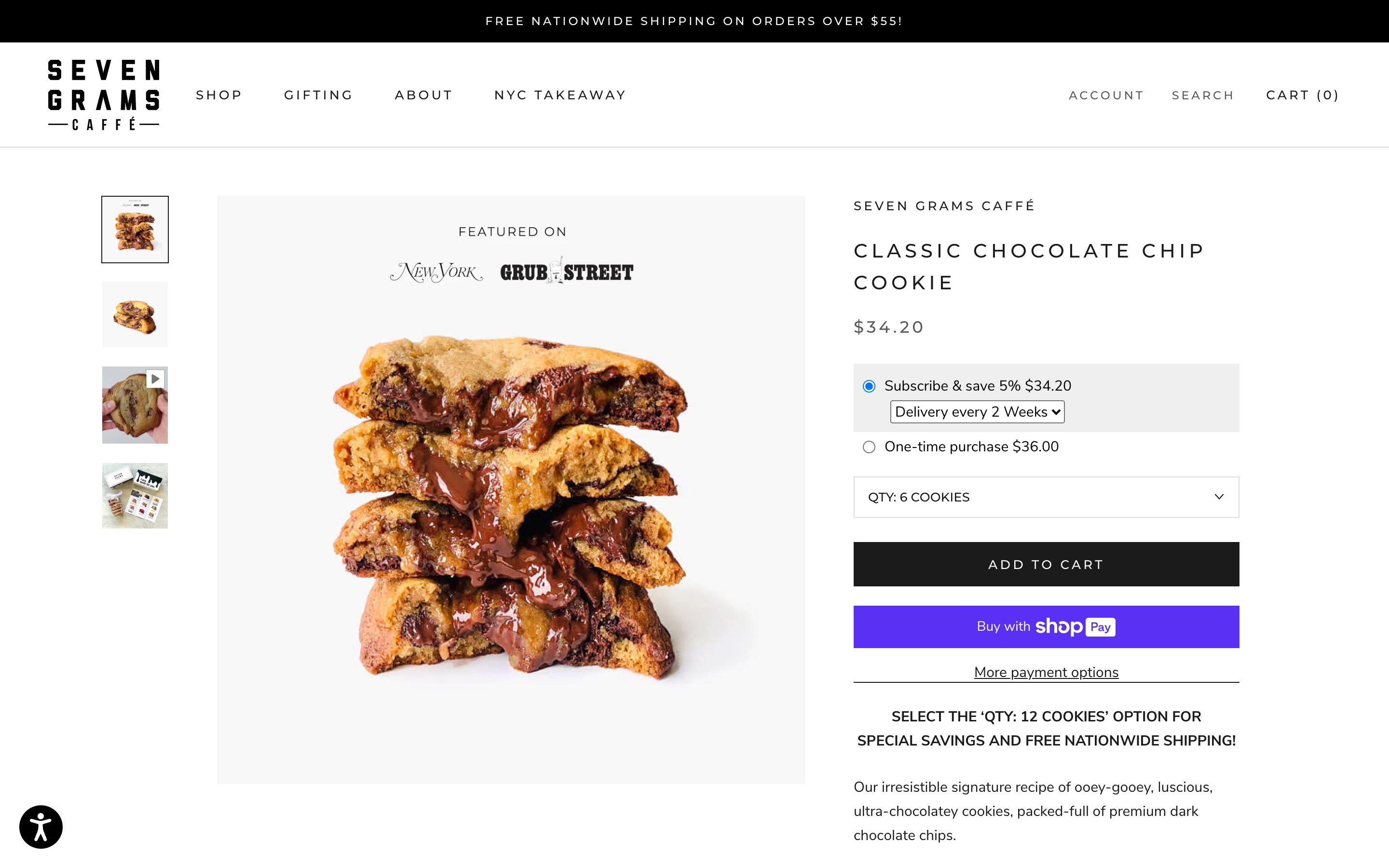 Custom Designed & Developed Store for Coffee Brand Seven Grams Caffe screenshot 5