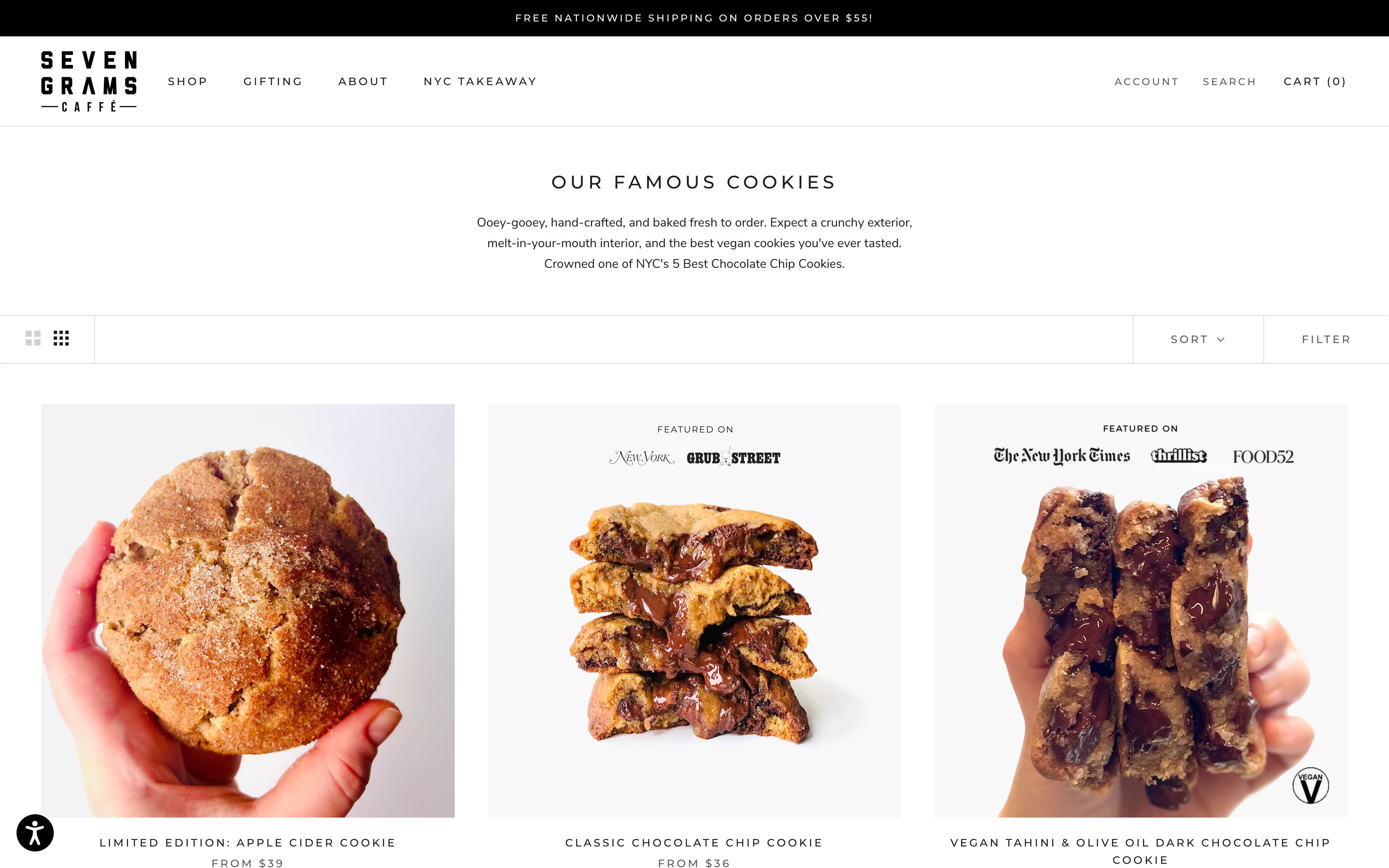 Custom Designed & Developed Store for Coffee Brand Seven Grams Caffe screenshot 3