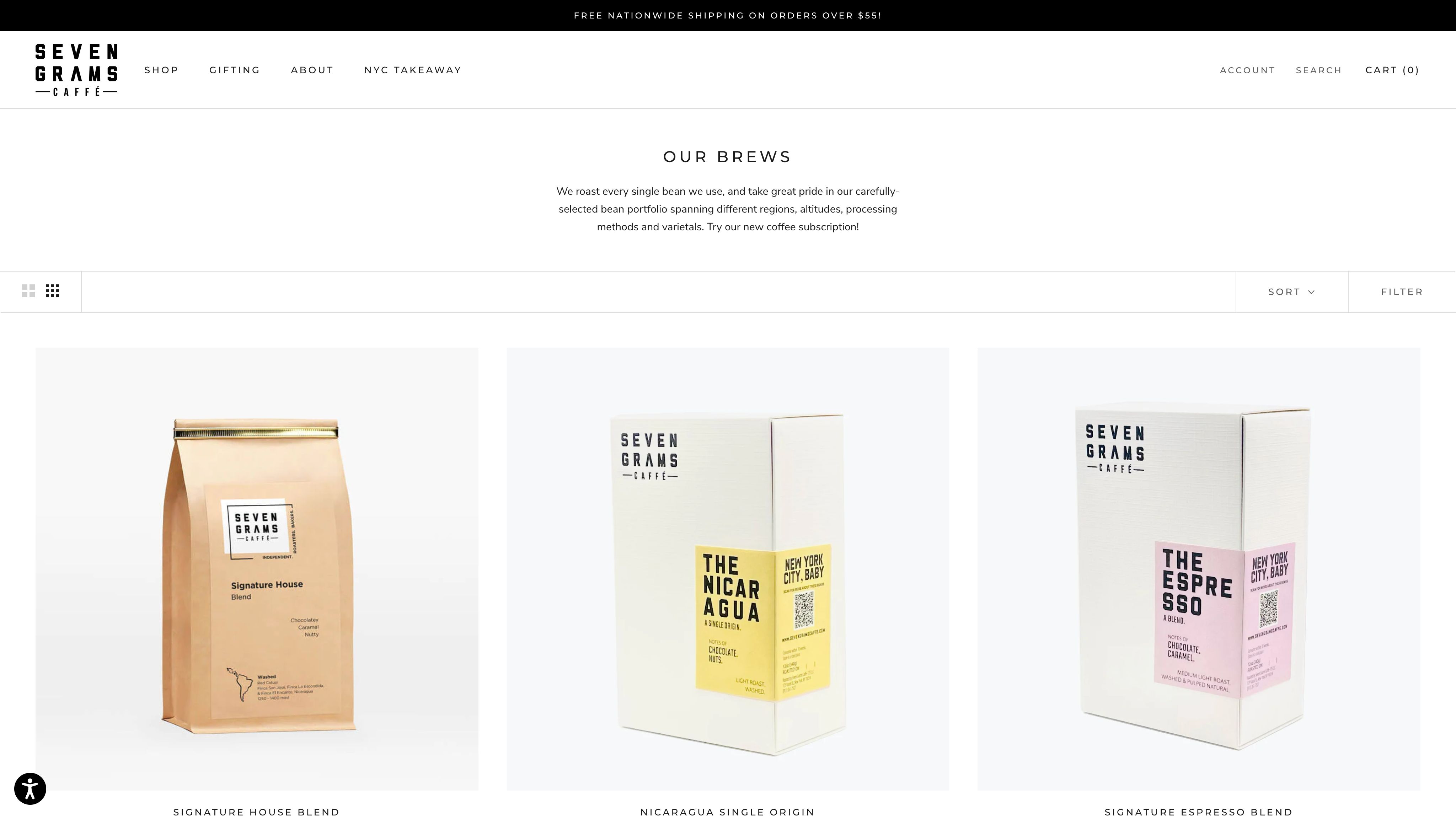 Custom Designed & Developed Store for Coffee Brand Seven Grams Caffe screenshot 4