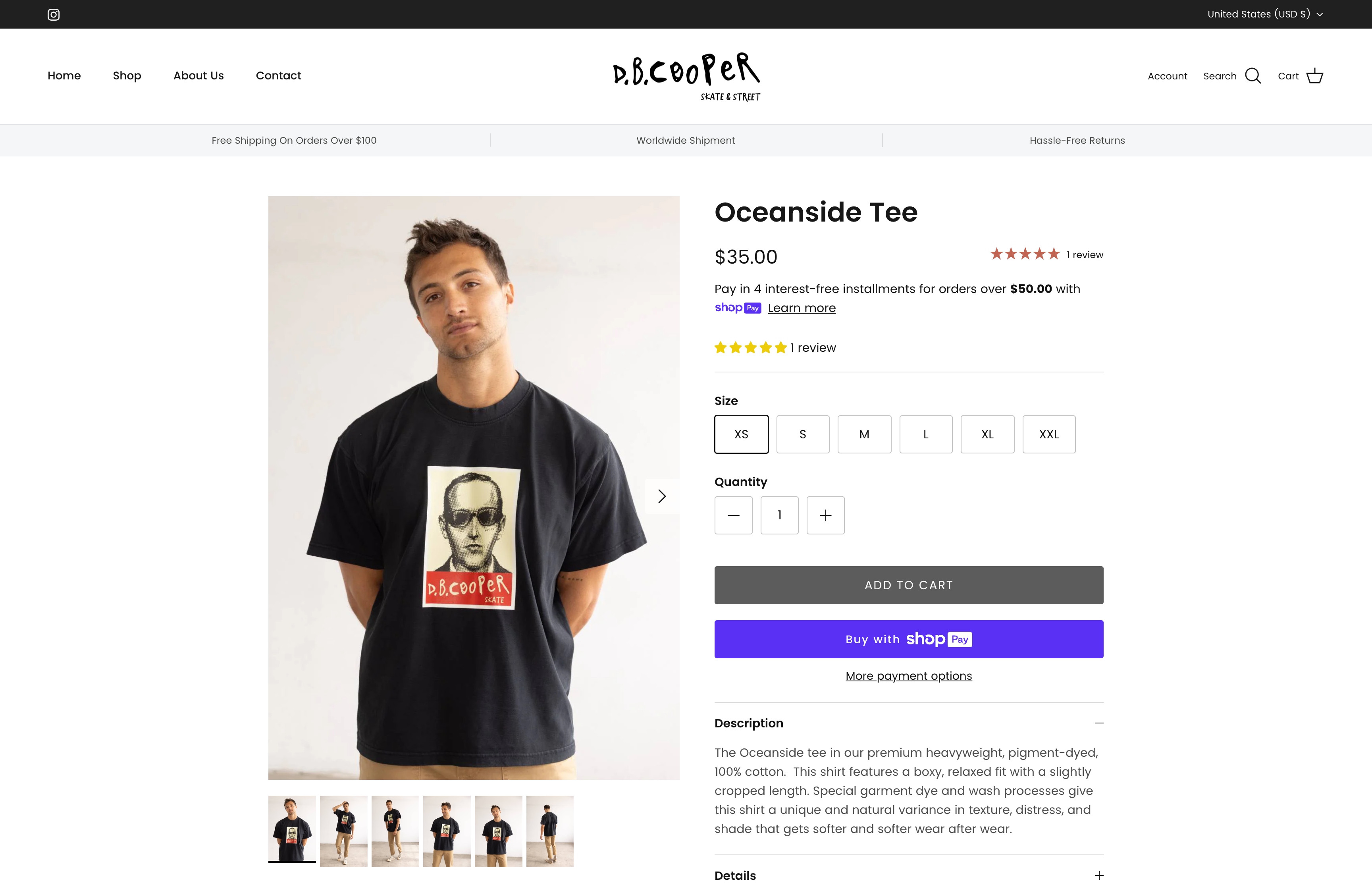 DB Cooper Skate Shopify Store screenshot 3