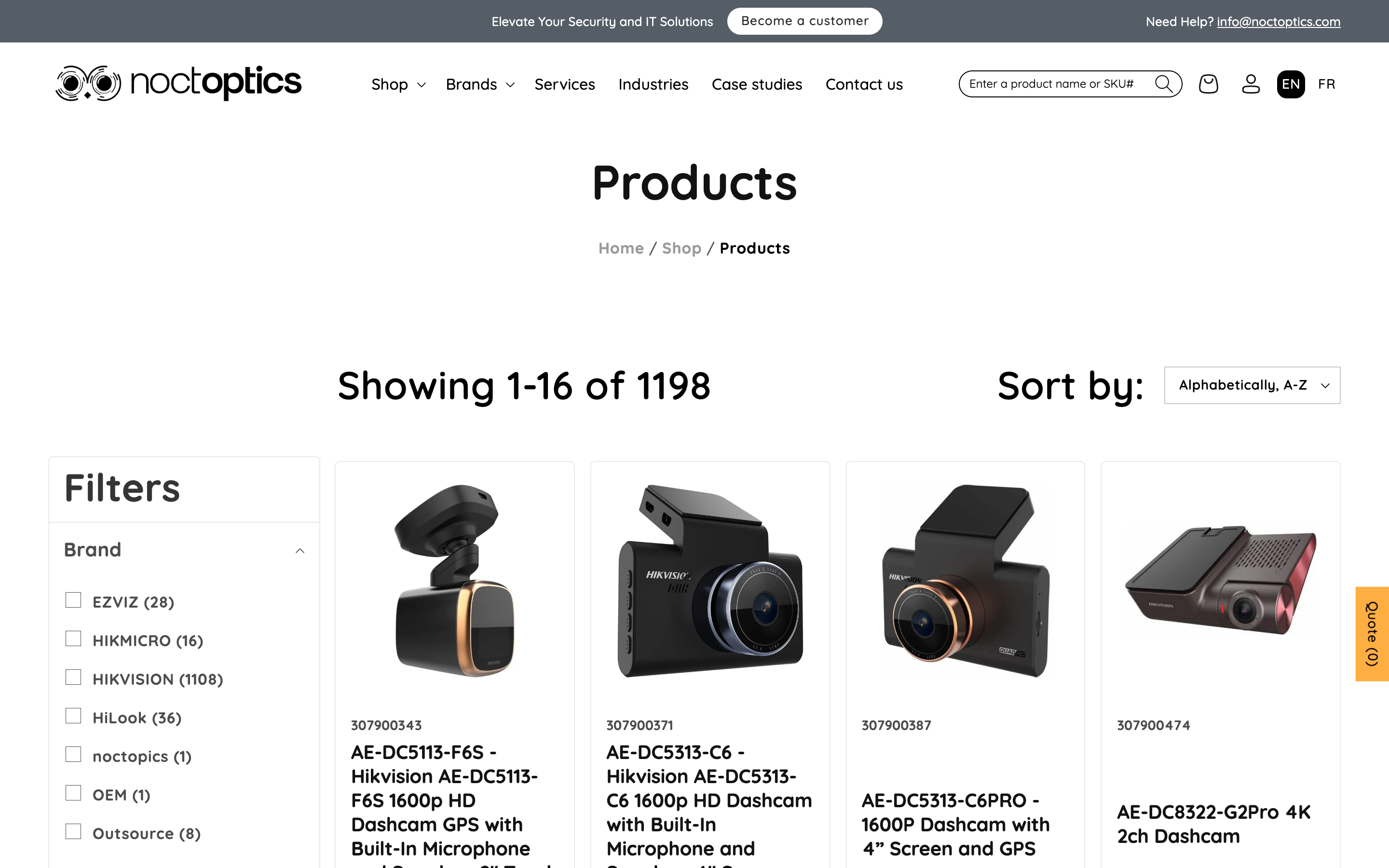 Noctoptics.com - B2B Website for Leading Security Equipment Provider screenshot 3