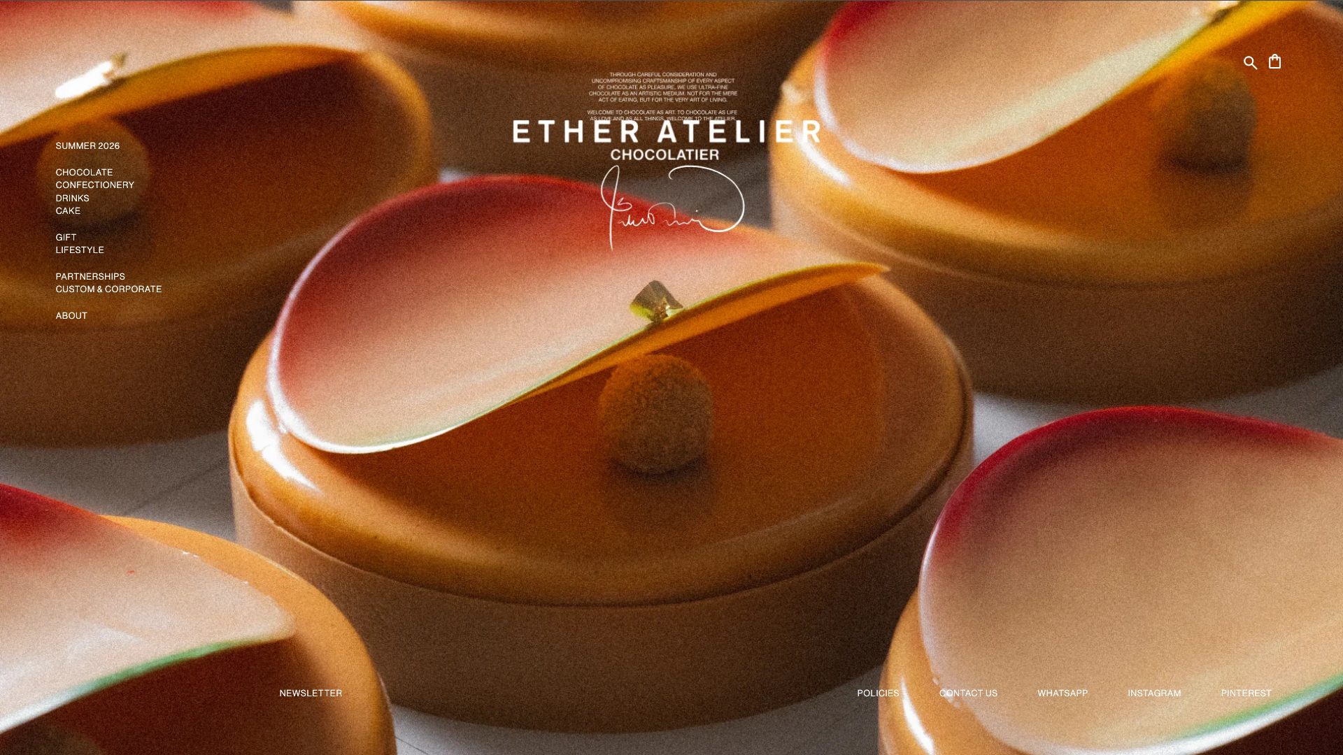 Customer Coded Shopify Website - Ether Atelier