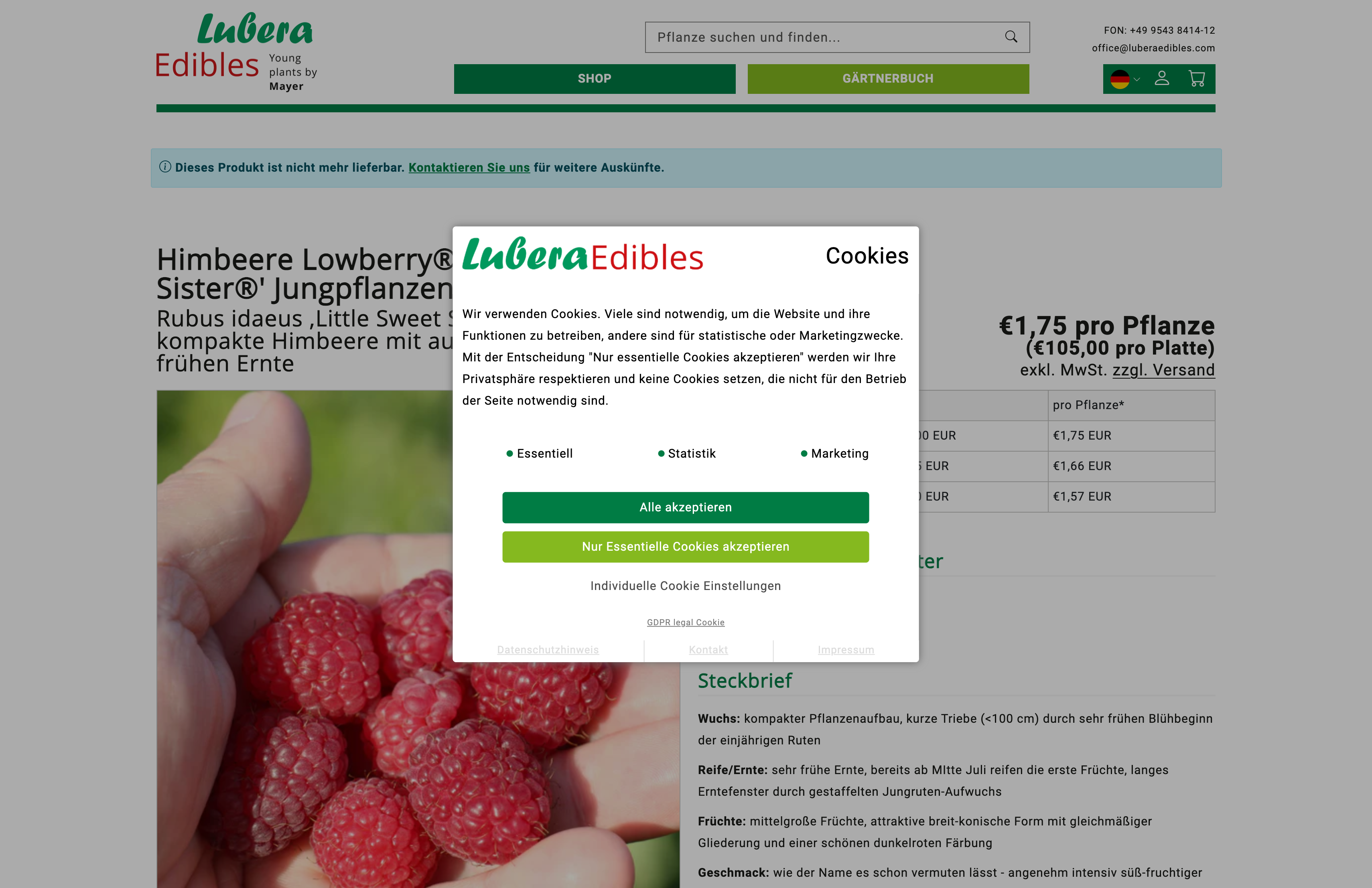 B2B: Komplexe ERP-Schnittstelle - luberaedibles.com screenshot 2