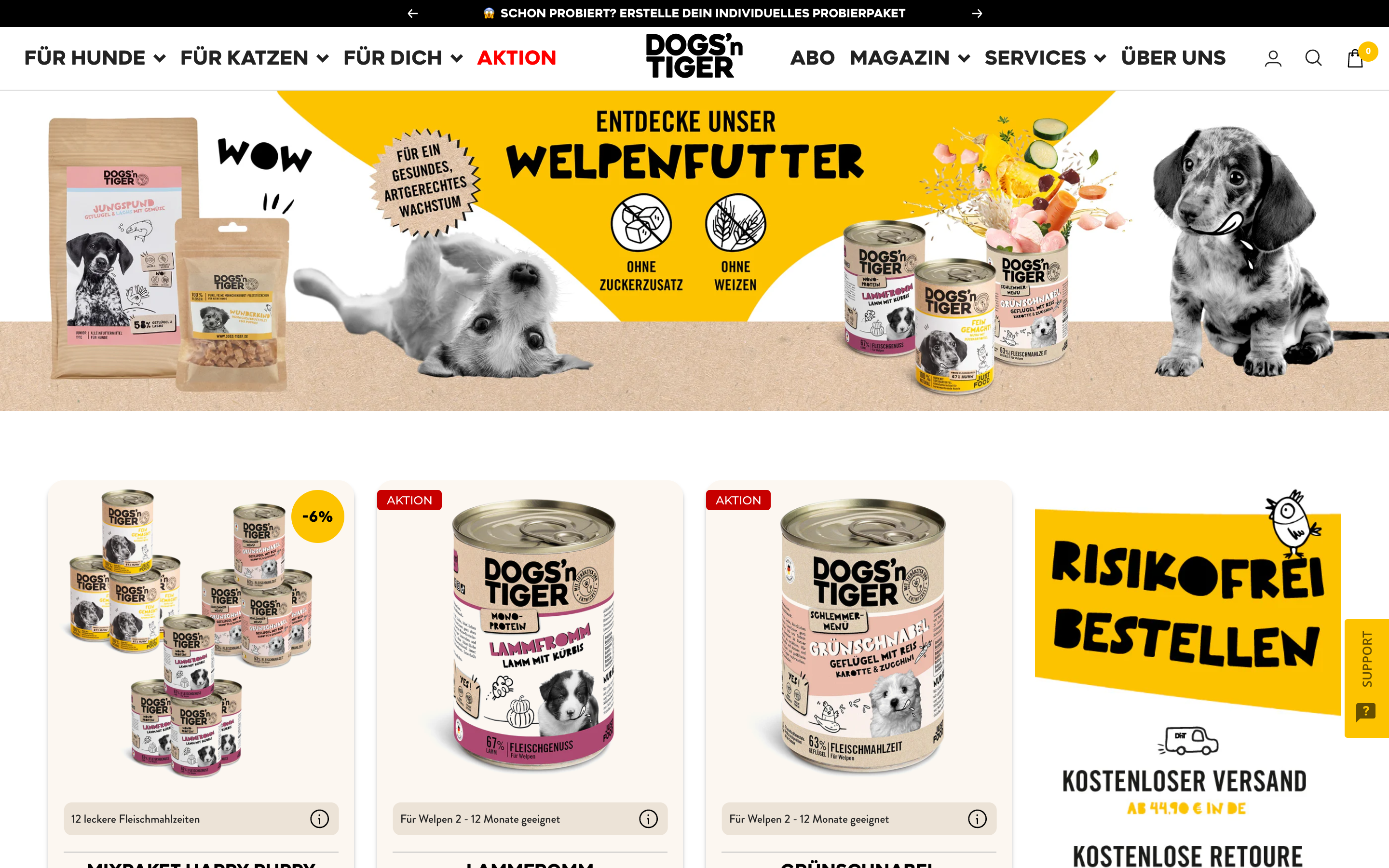 Shopify Erstellung Dogs 'n Tiger (Shopify Plus) screenshot 2