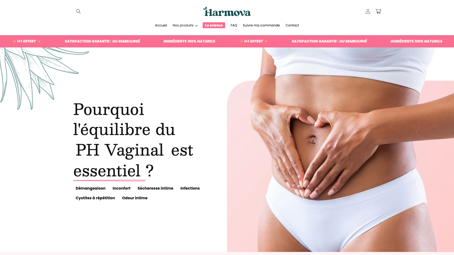 Harmova - Création de page Shopify