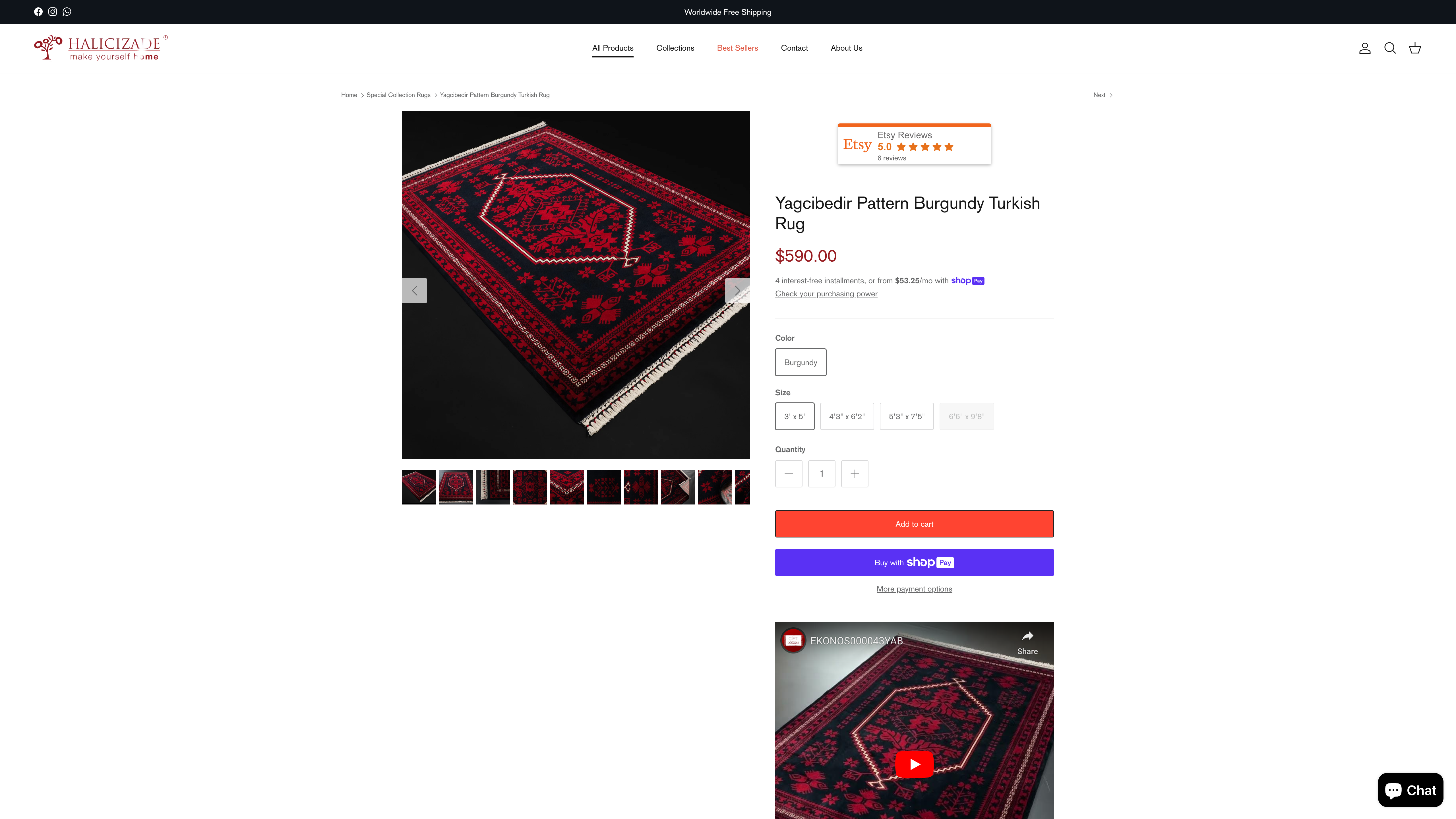 Turkish Rug Store | Buy Anatolian and Tribal Rugs Online | Halicizade screenshot 4