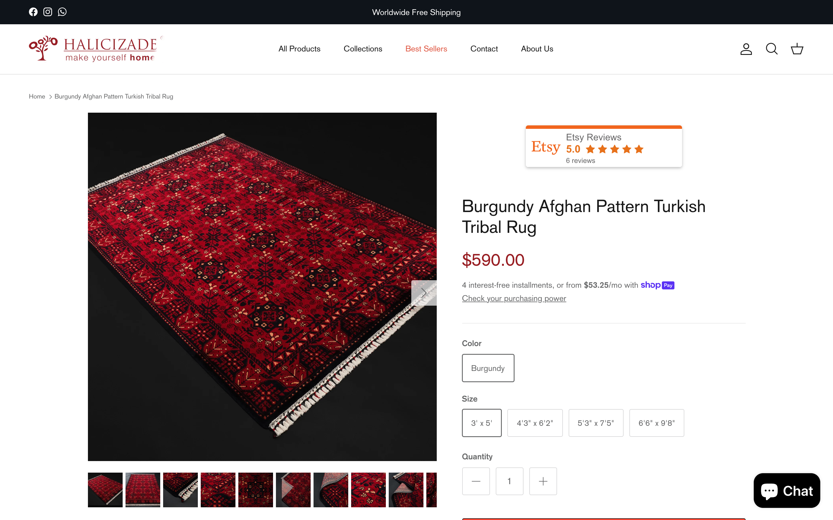 Turkish Rug Store | Buy Anatolian and Tribal Rugs Online | Halicizade screenshot 3