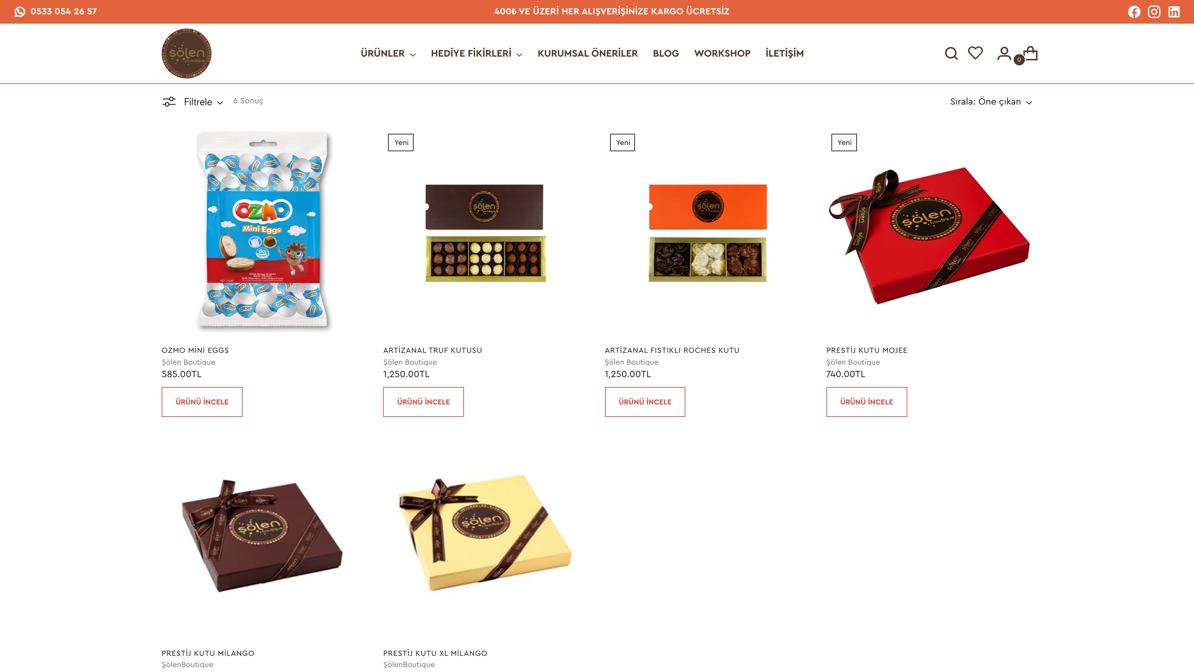 Solen Boutique: Premier Chocolate Brand Online Store from Turkiye screenshot 2
