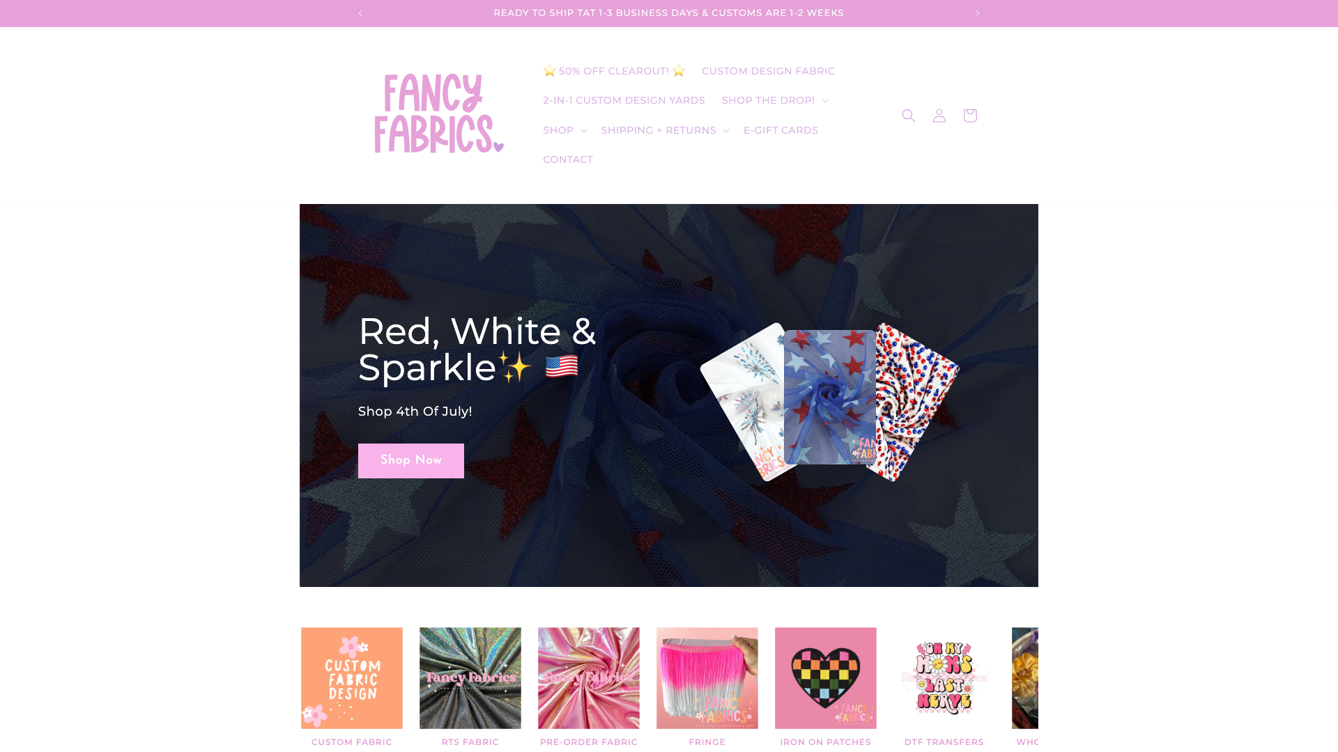 Fancy Fabrics Website - Custom Fabric Printing Business