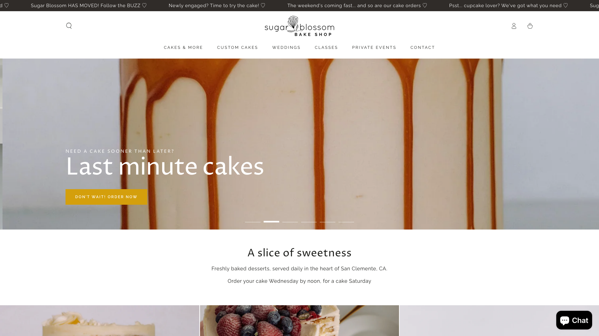 Sugarblossom Bake Shop's Transition to Shopify