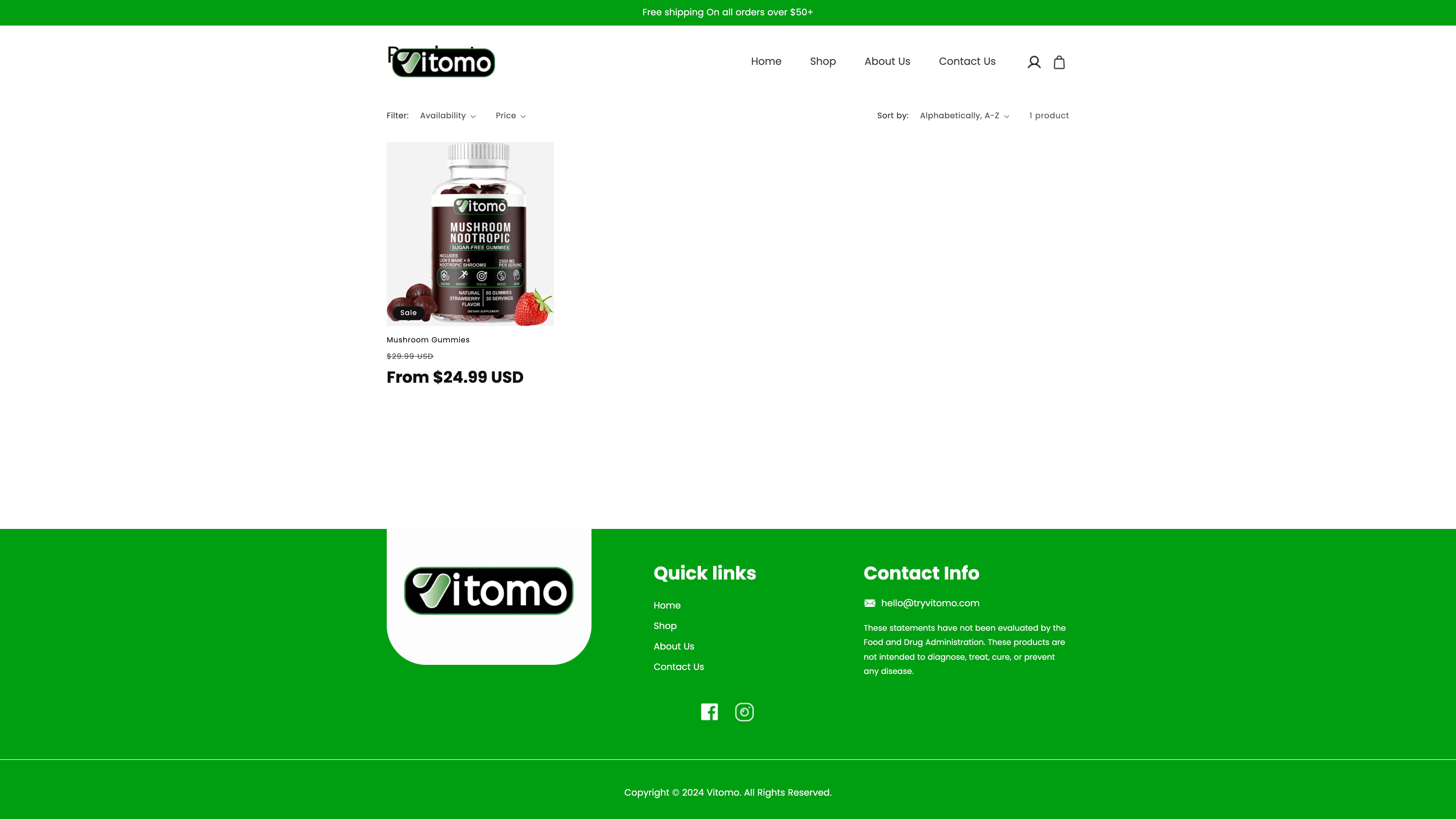 Vitamin Supplements Store screenshot