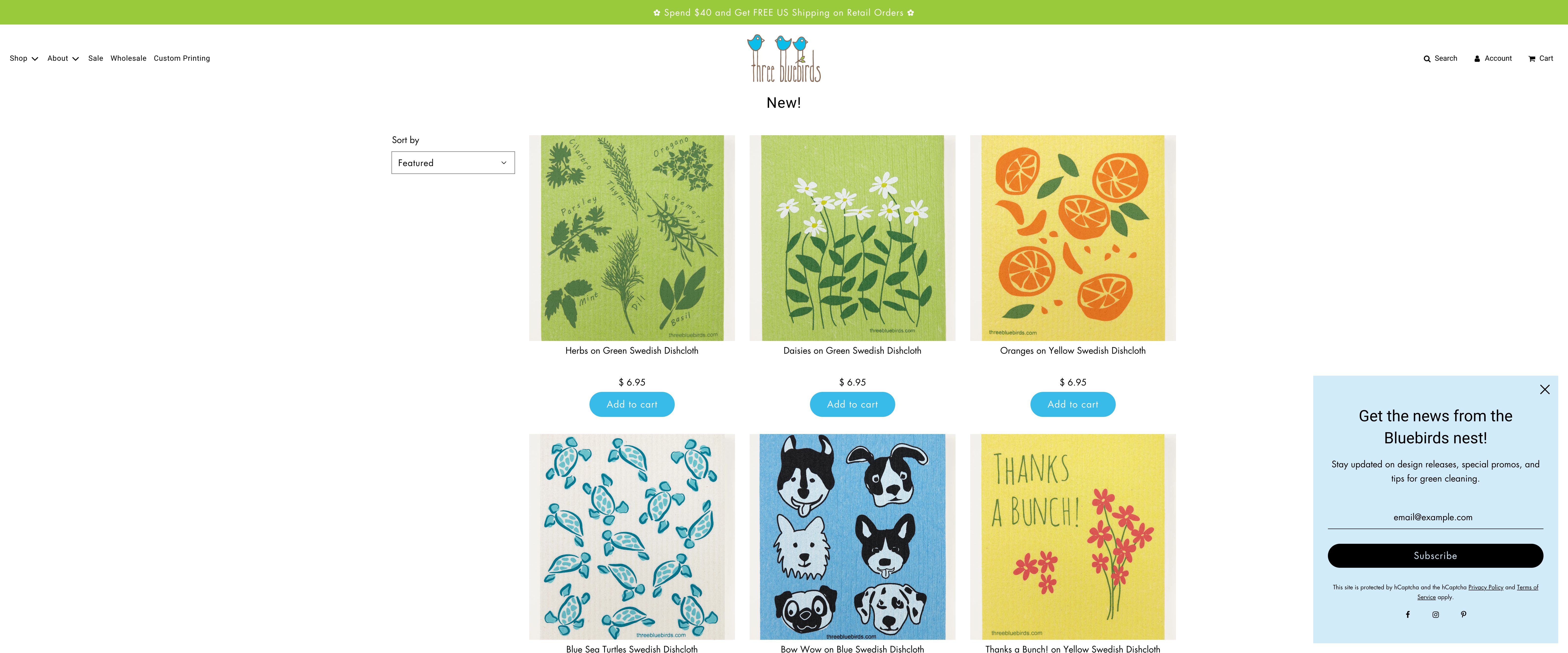 Three Bluebirds Swedish Dishcloths screenshot 3