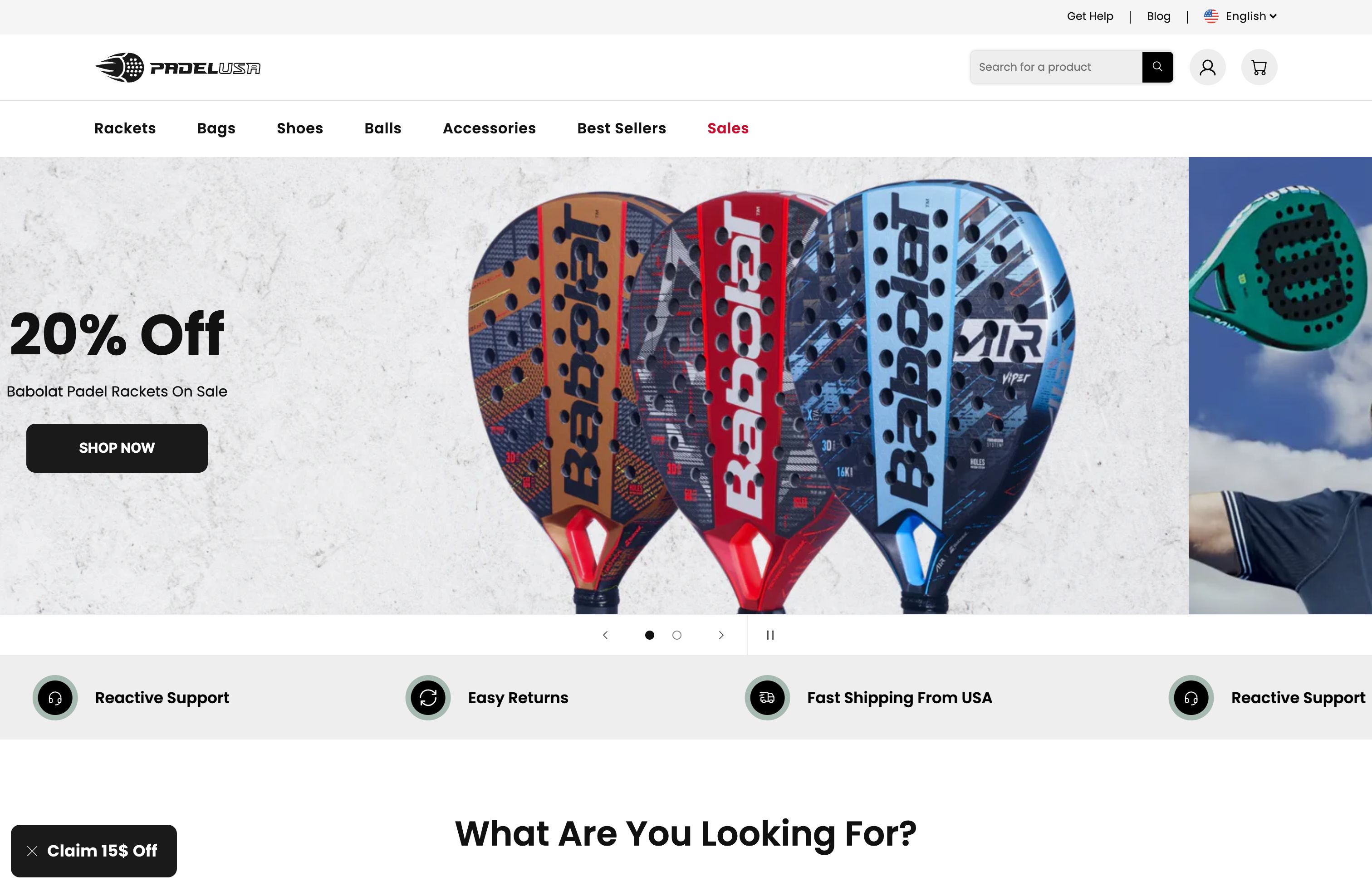 WWW.PADELUSA.COM screenshot 6