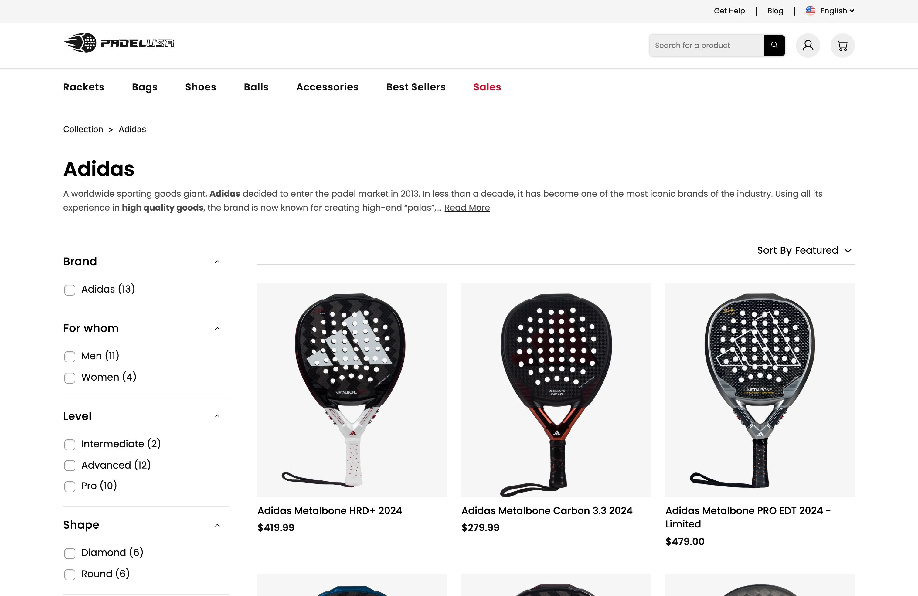 WWW.PADELUSA.COM screenshot 3